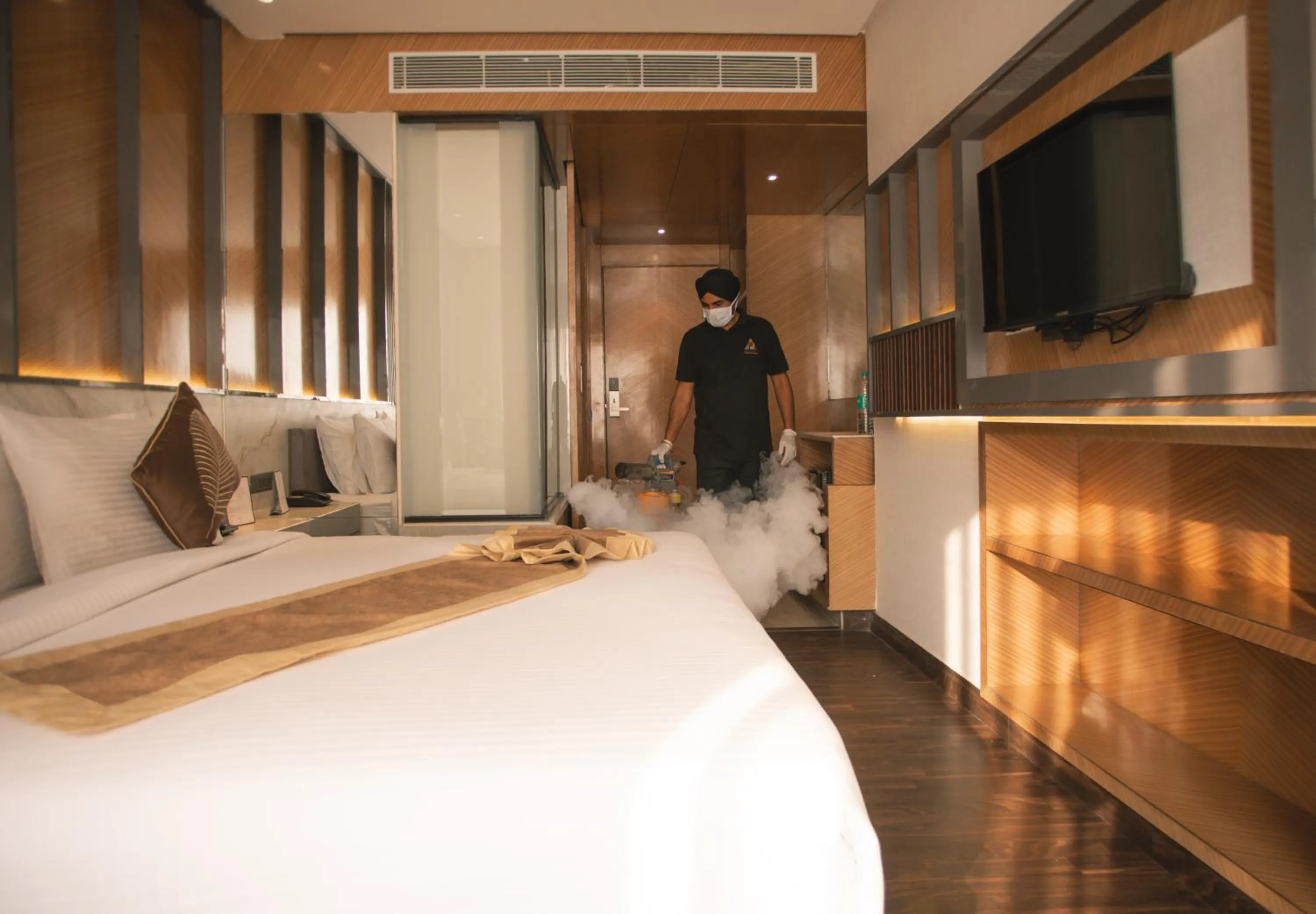 air conditioner, Bed in Amritara Kirpa, Amritsar