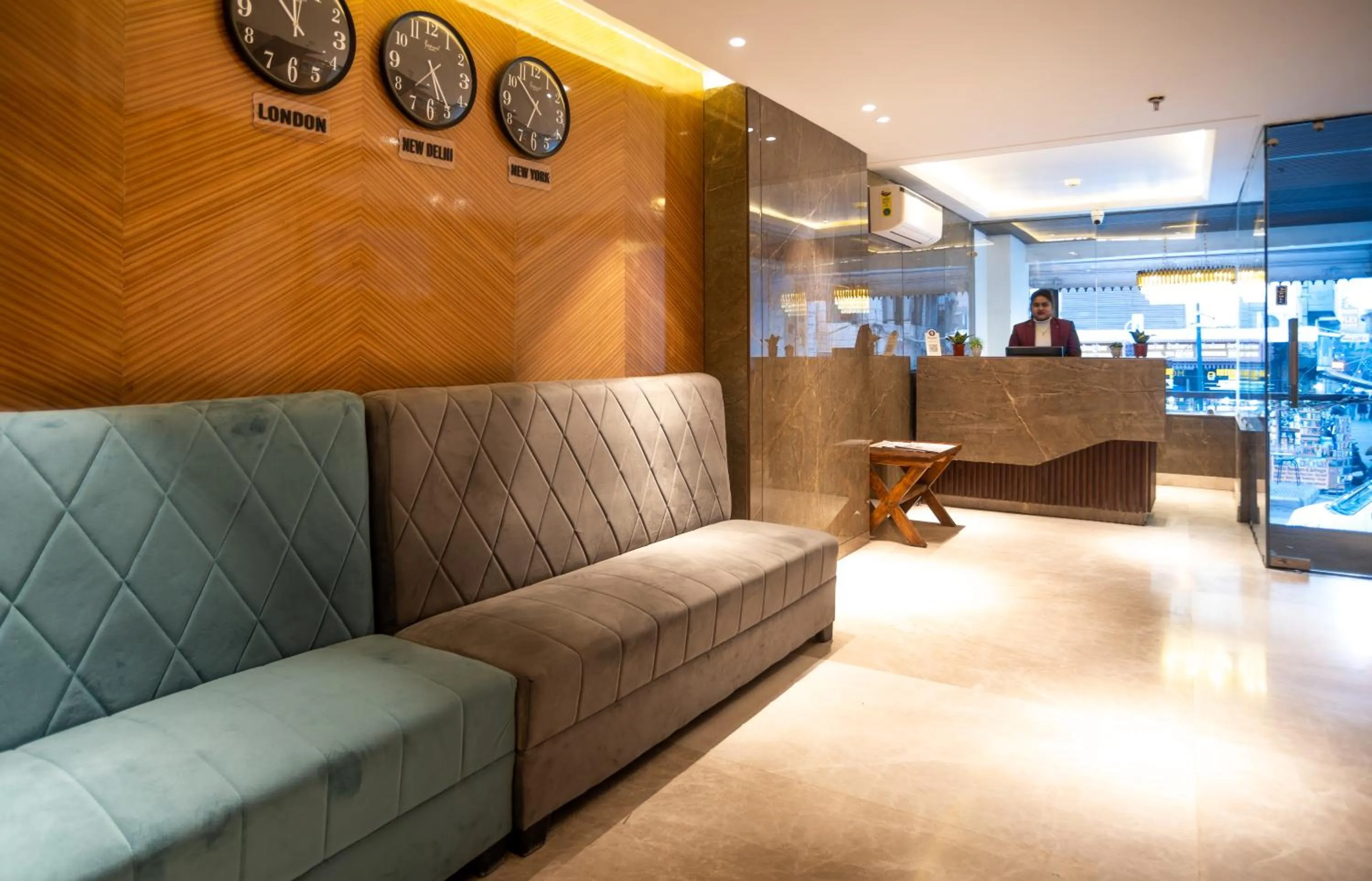 Seating area in Amritara Kirpa, Amritsar