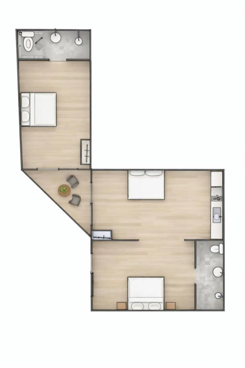 Floor plan in Zibá Home Suites
