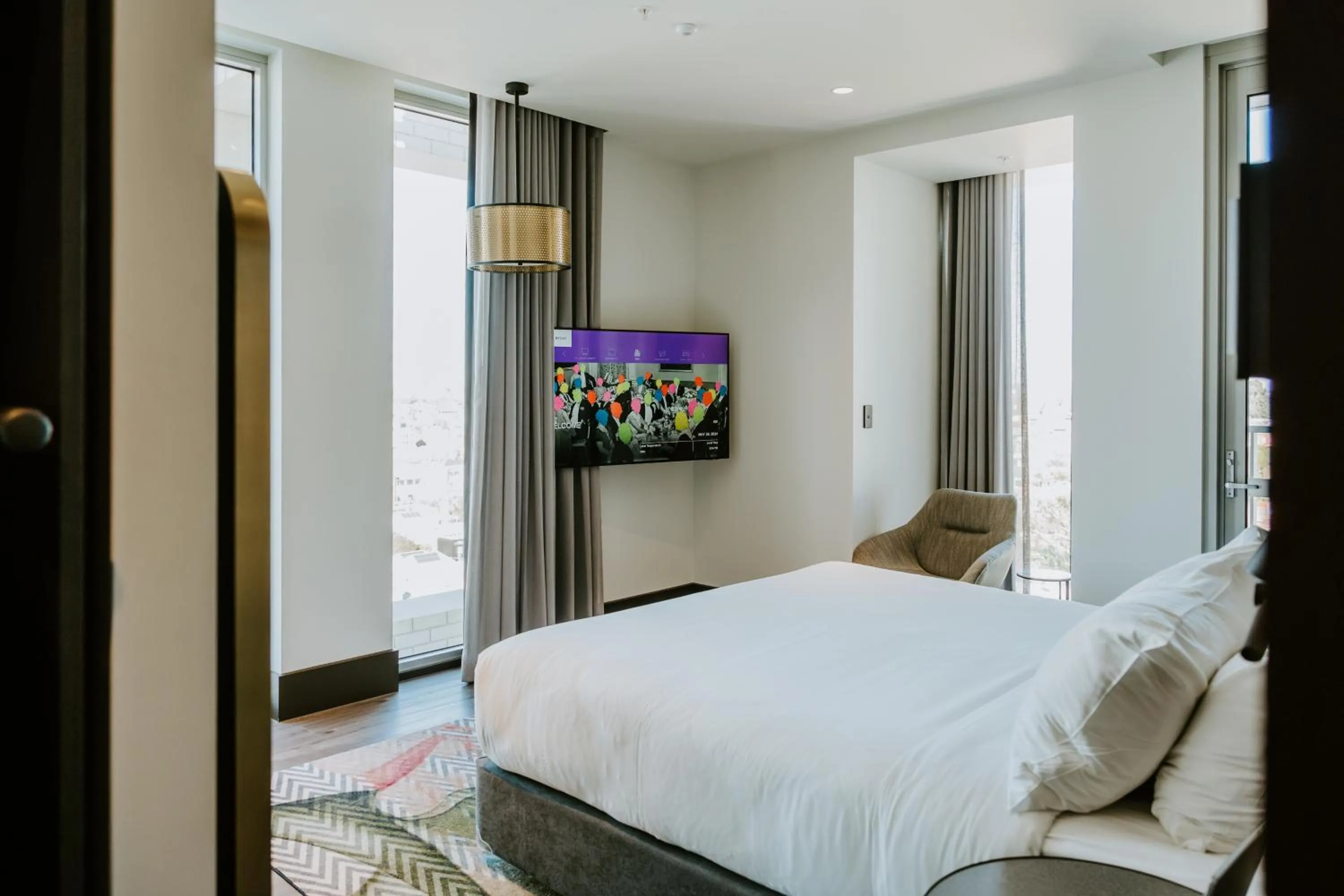 Bed in The Motley Hotel Richmond, Tapestry Collection by Hilton