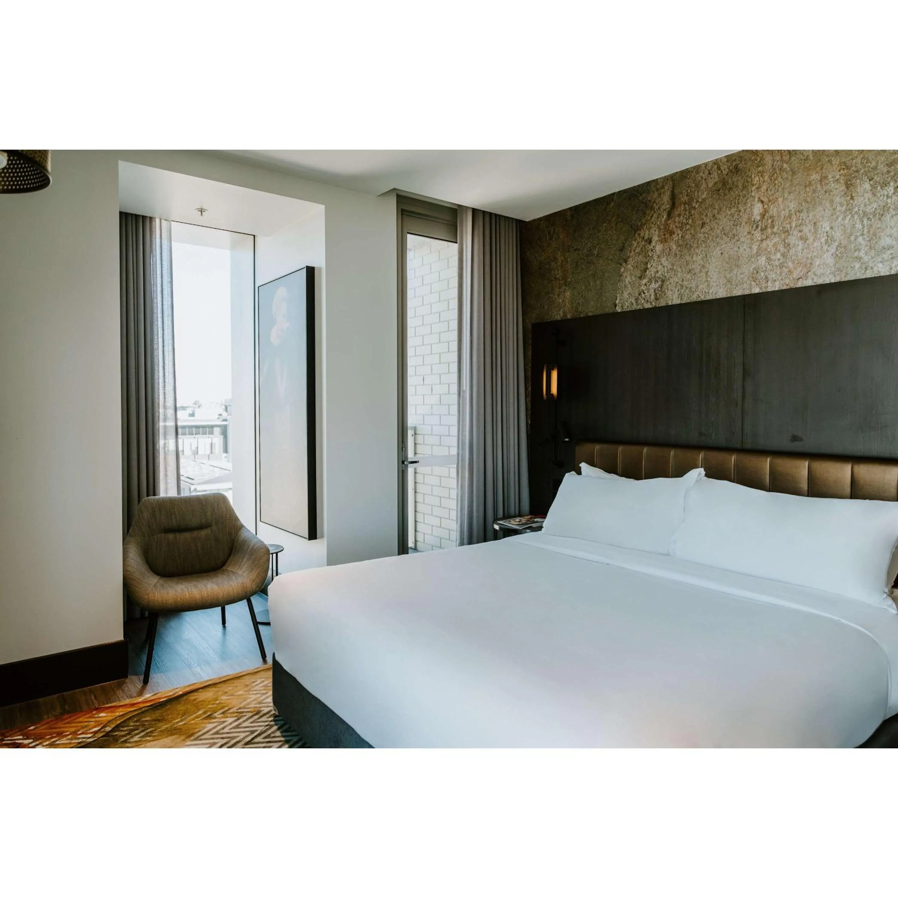 Bed in The Motley Hotel Richmond, Tapestry Collection by Hilton