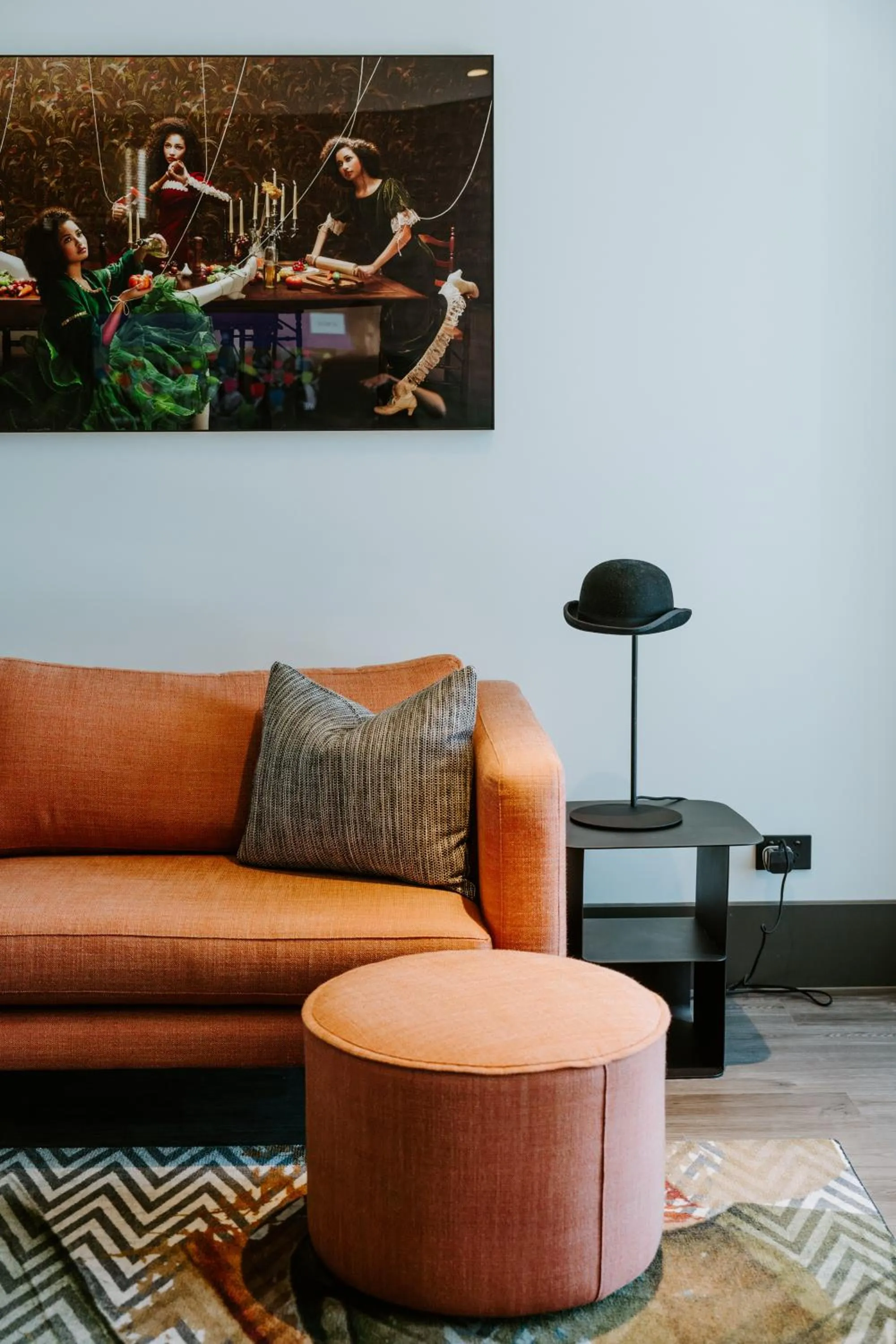 Living room in The Motley Hotel Richmond, Tapestry Collection by Hilton