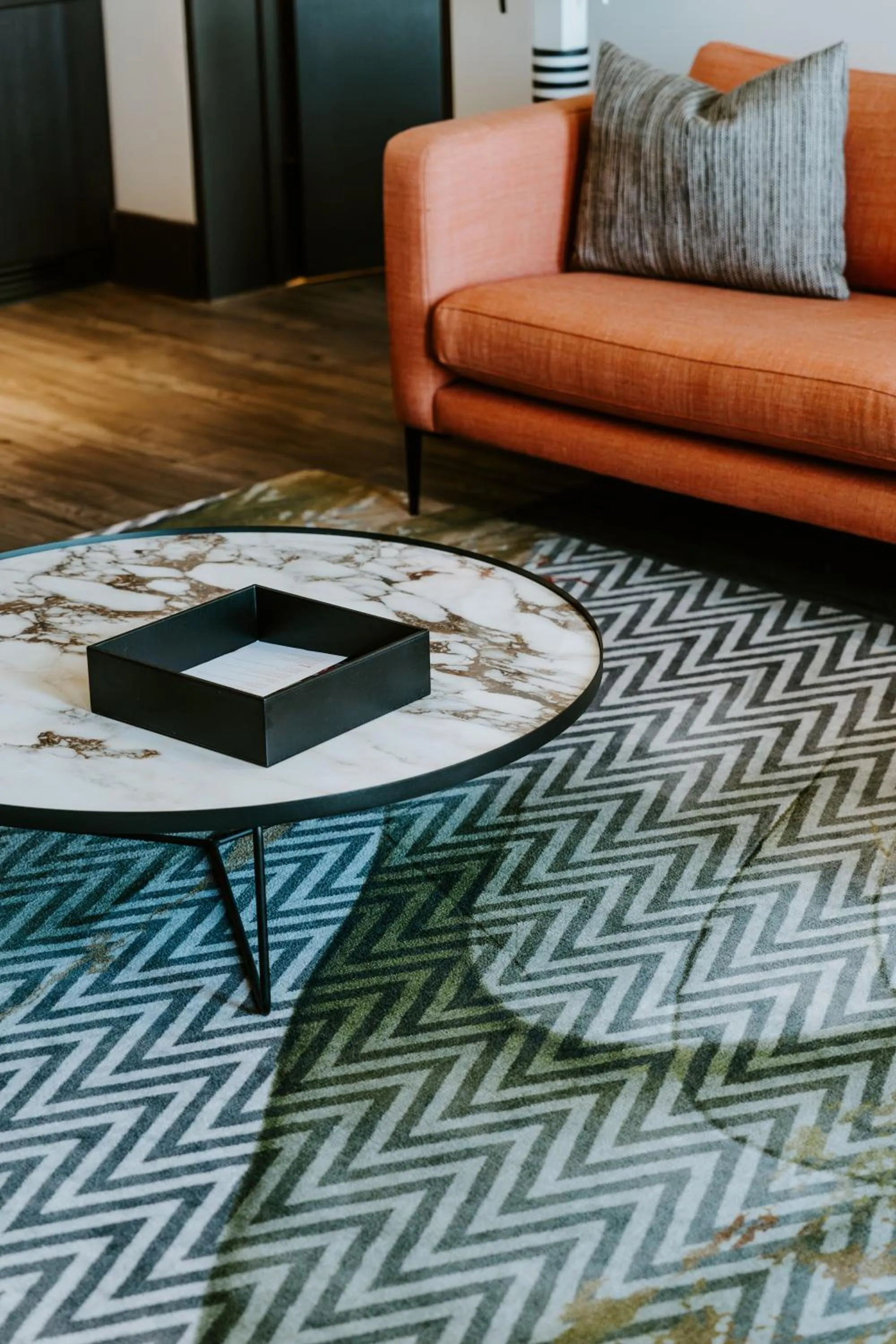 Living room in The Motley Hotel Richmond, Tapestry Collection by Hilton