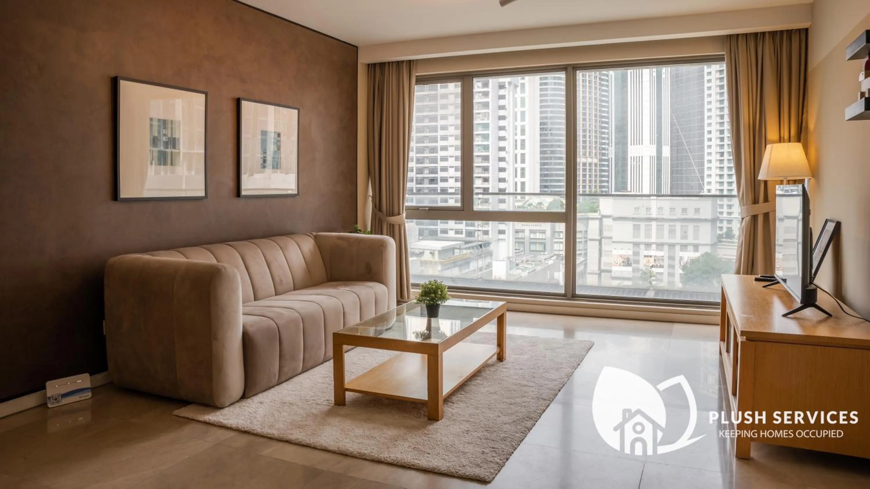 Living room in Fairlane Residences by Plush