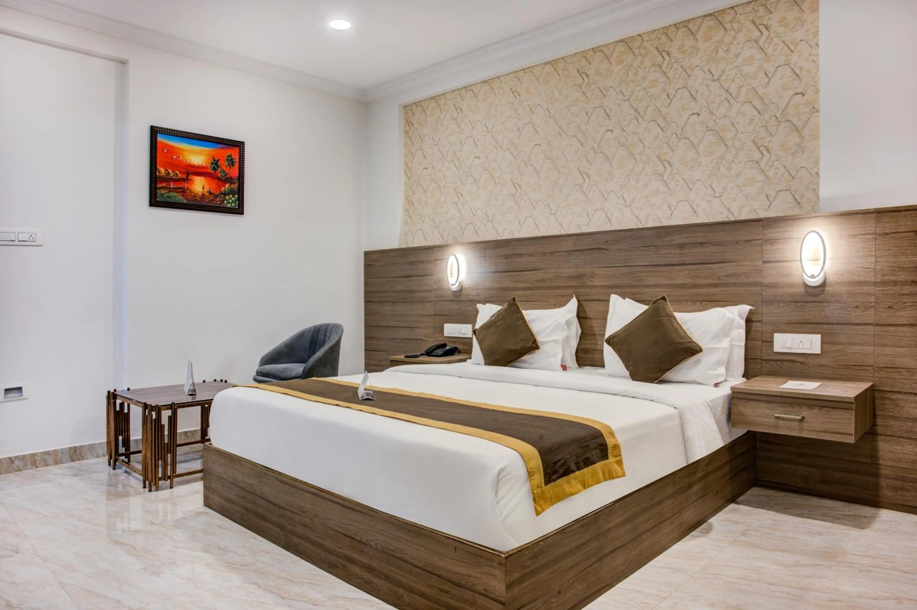 Photo of the whole room, Bed in Hotel Sterling Inn Bangalore International Airport