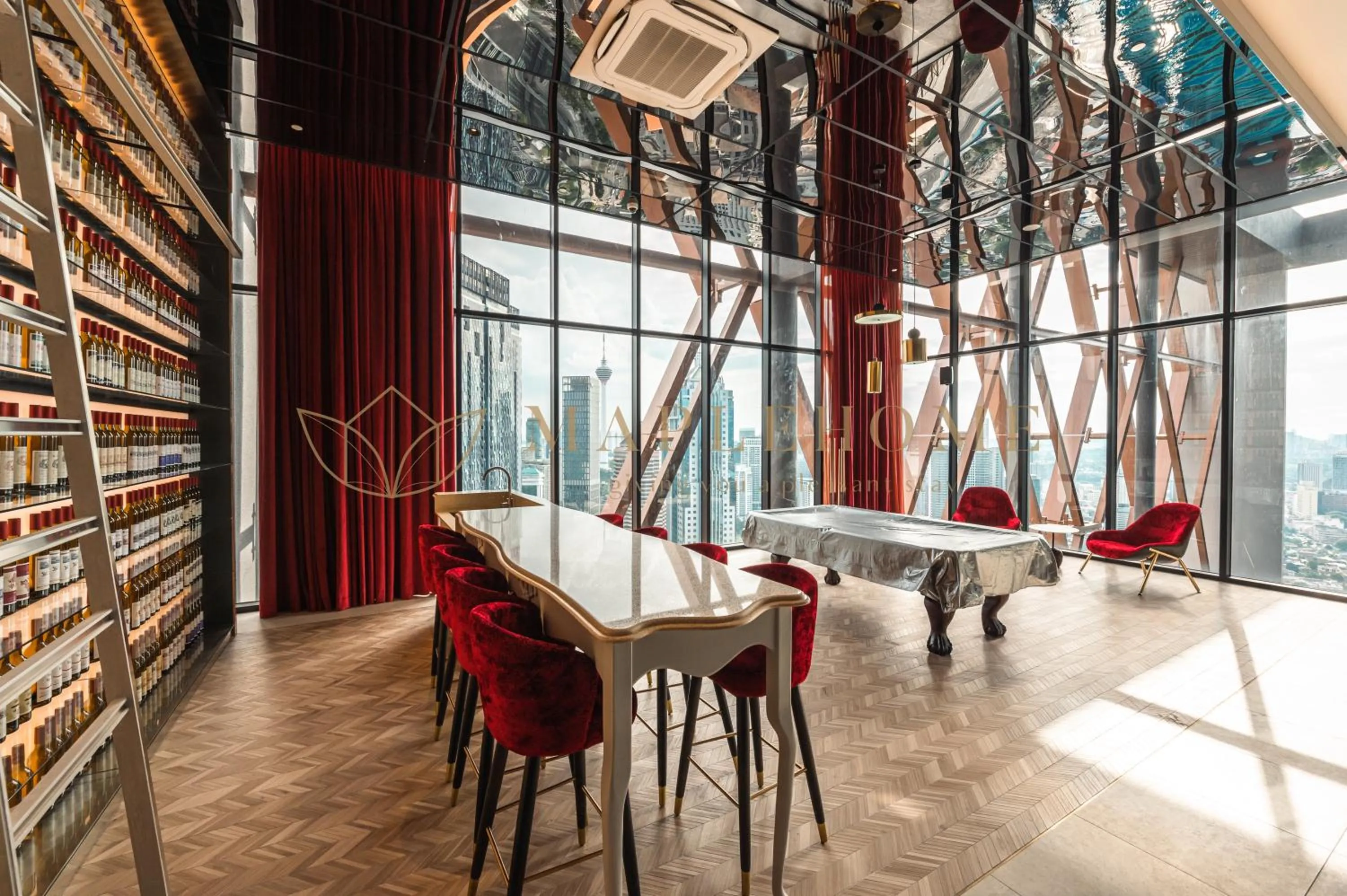 Seating area in Scarletz Premier Suites Kuala Lumpur