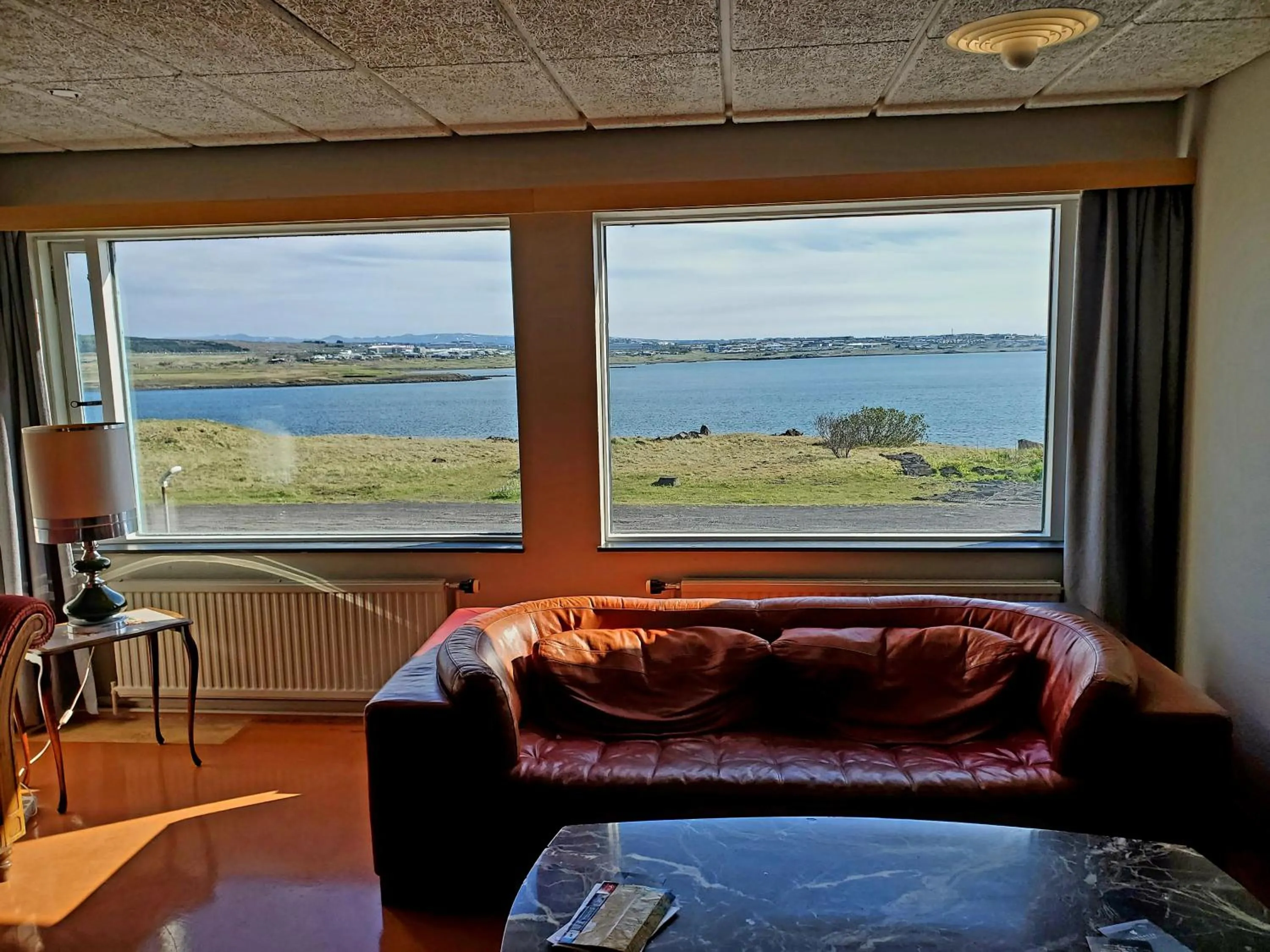 Living room in Víðines Guesthouse