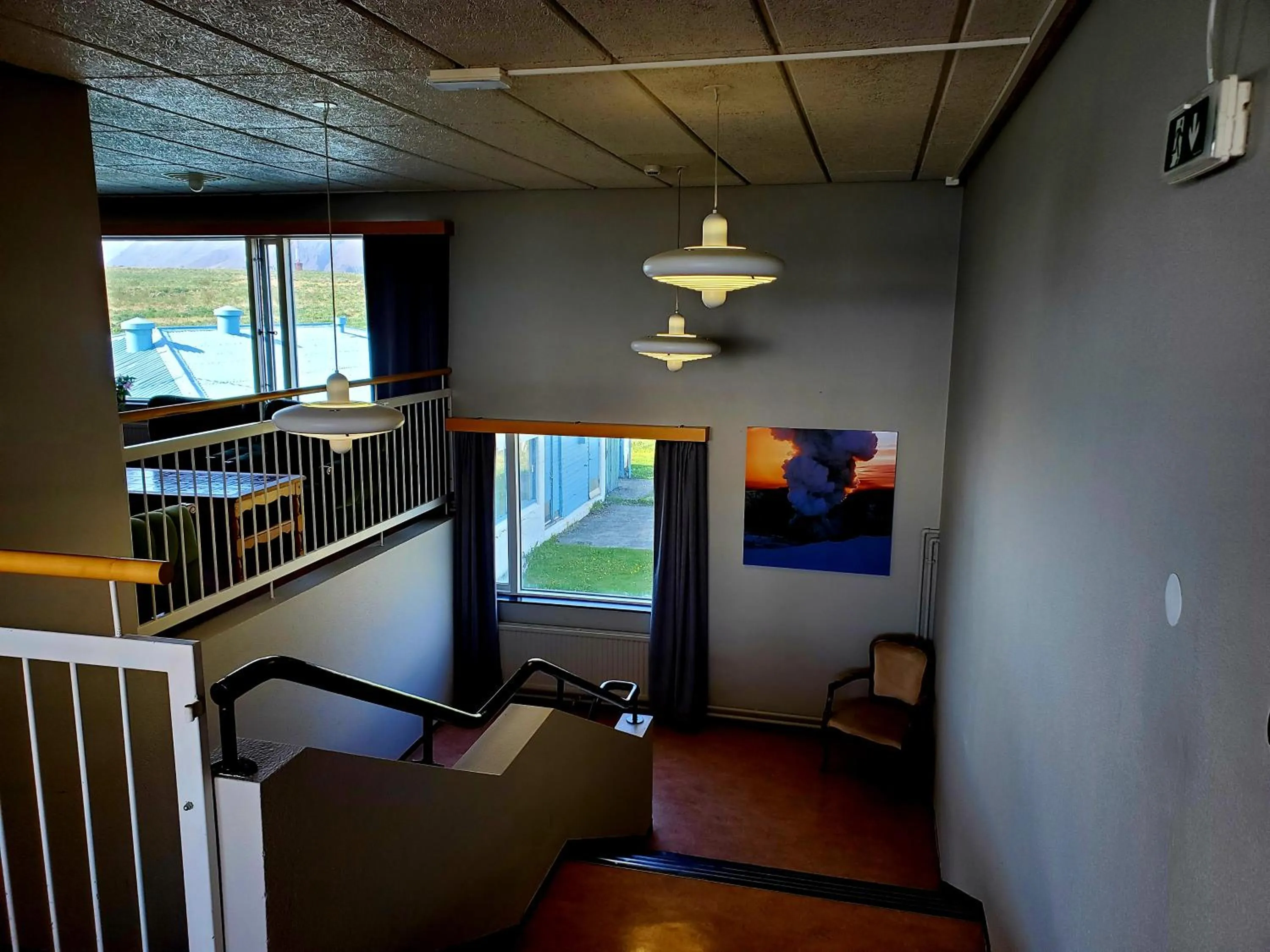 Living room in Víðines Guesthouse