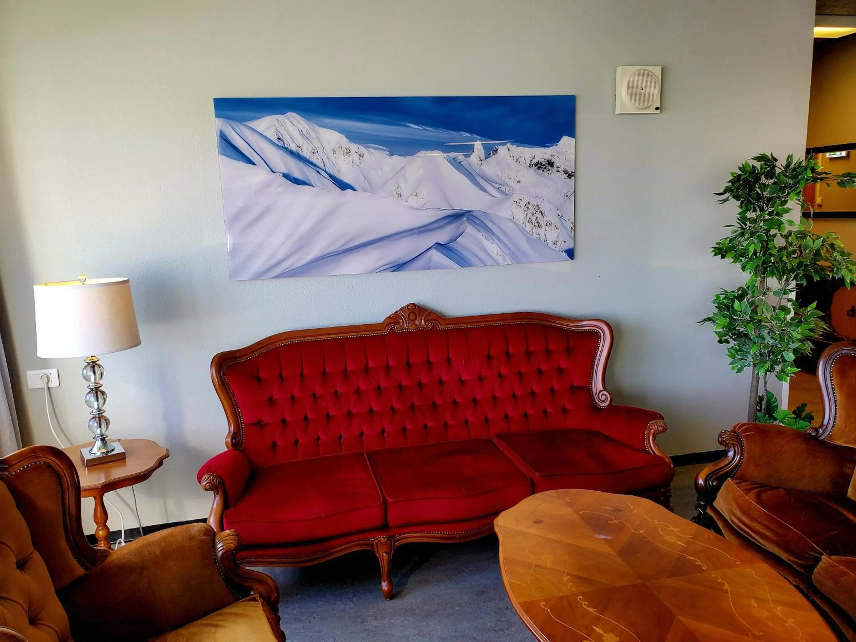 Living room in Víðines Guesthouse