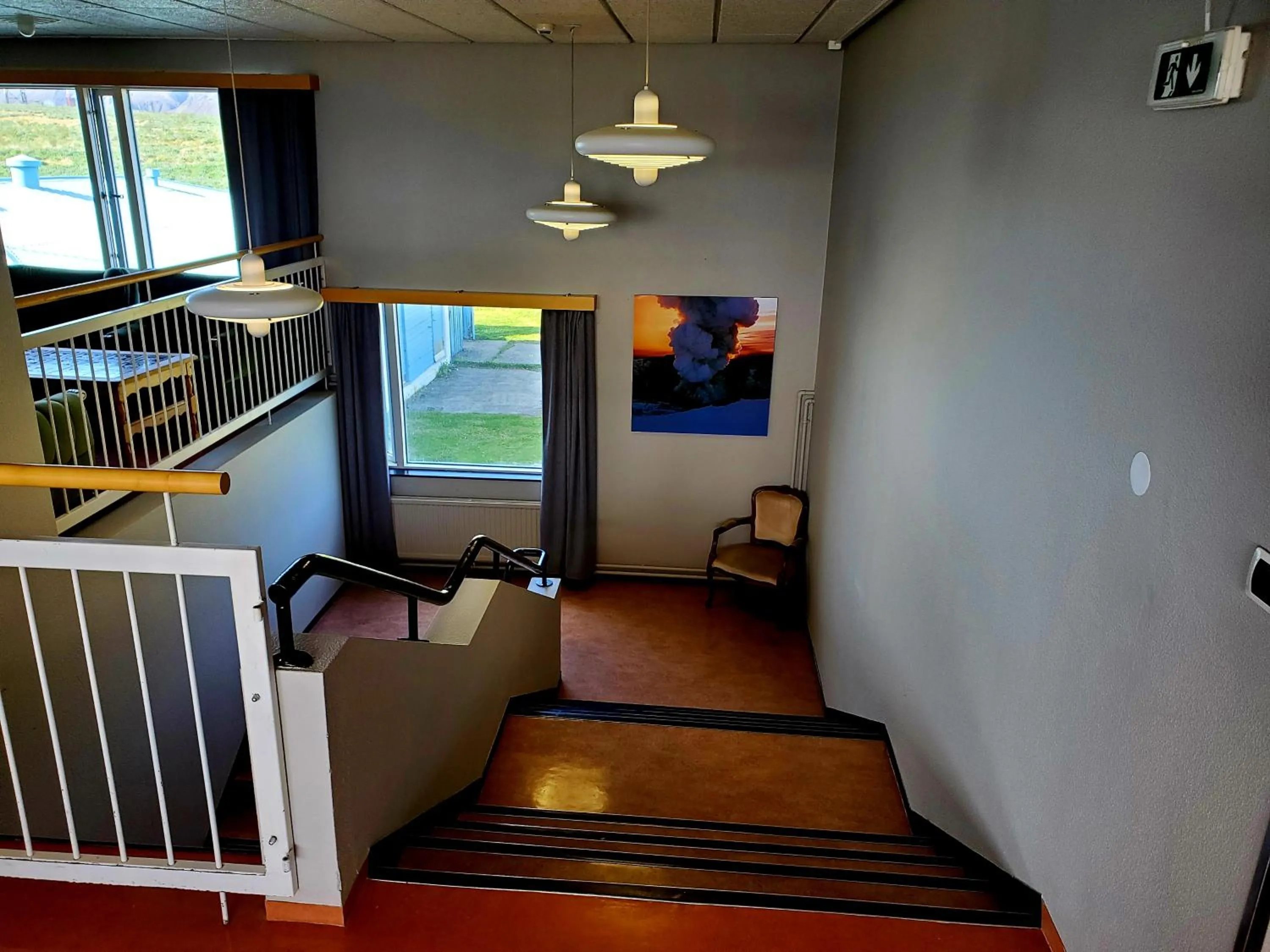 Living room in Víðines Guesthouse