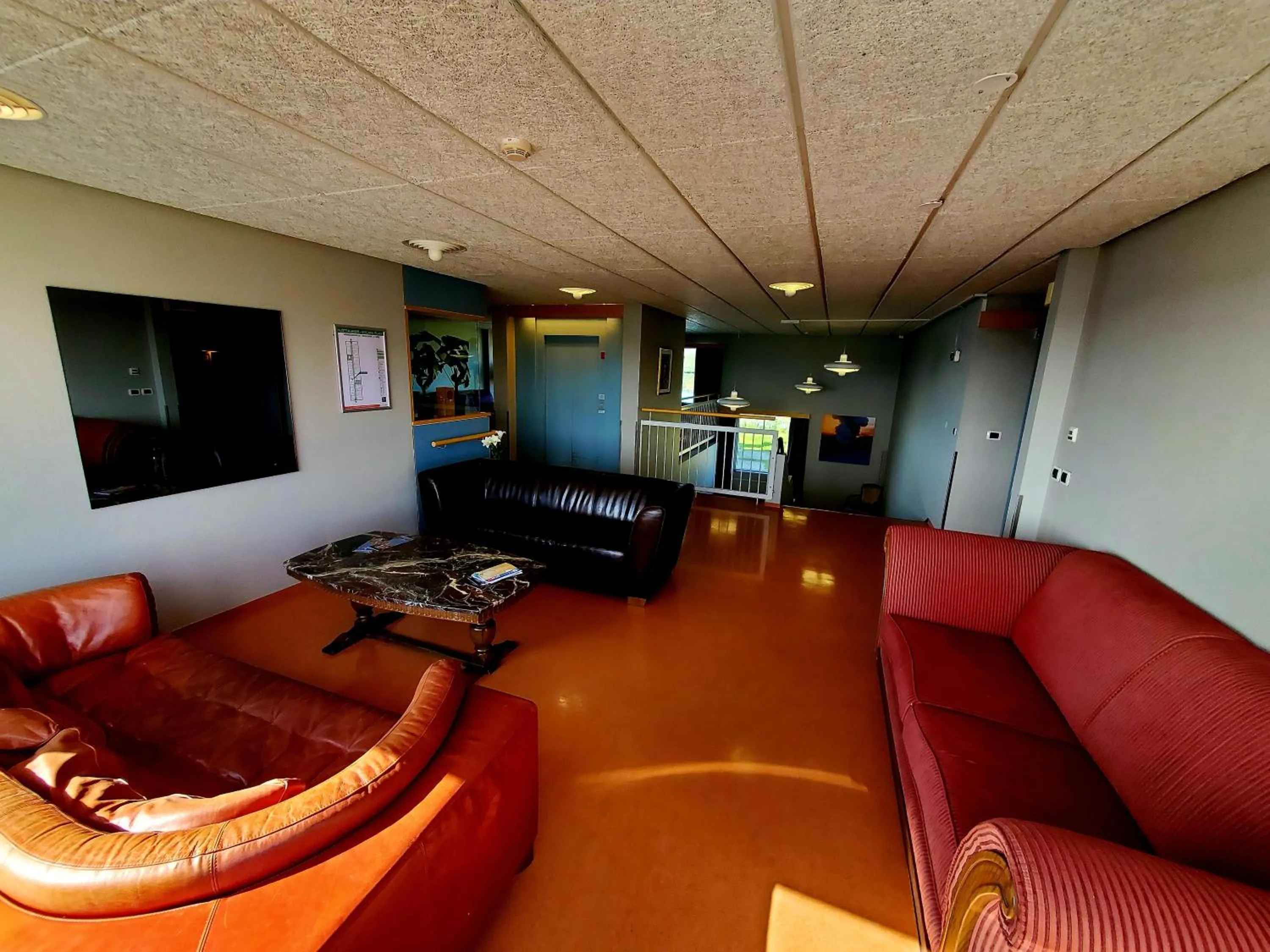 Living room in Víðines Guesthouse