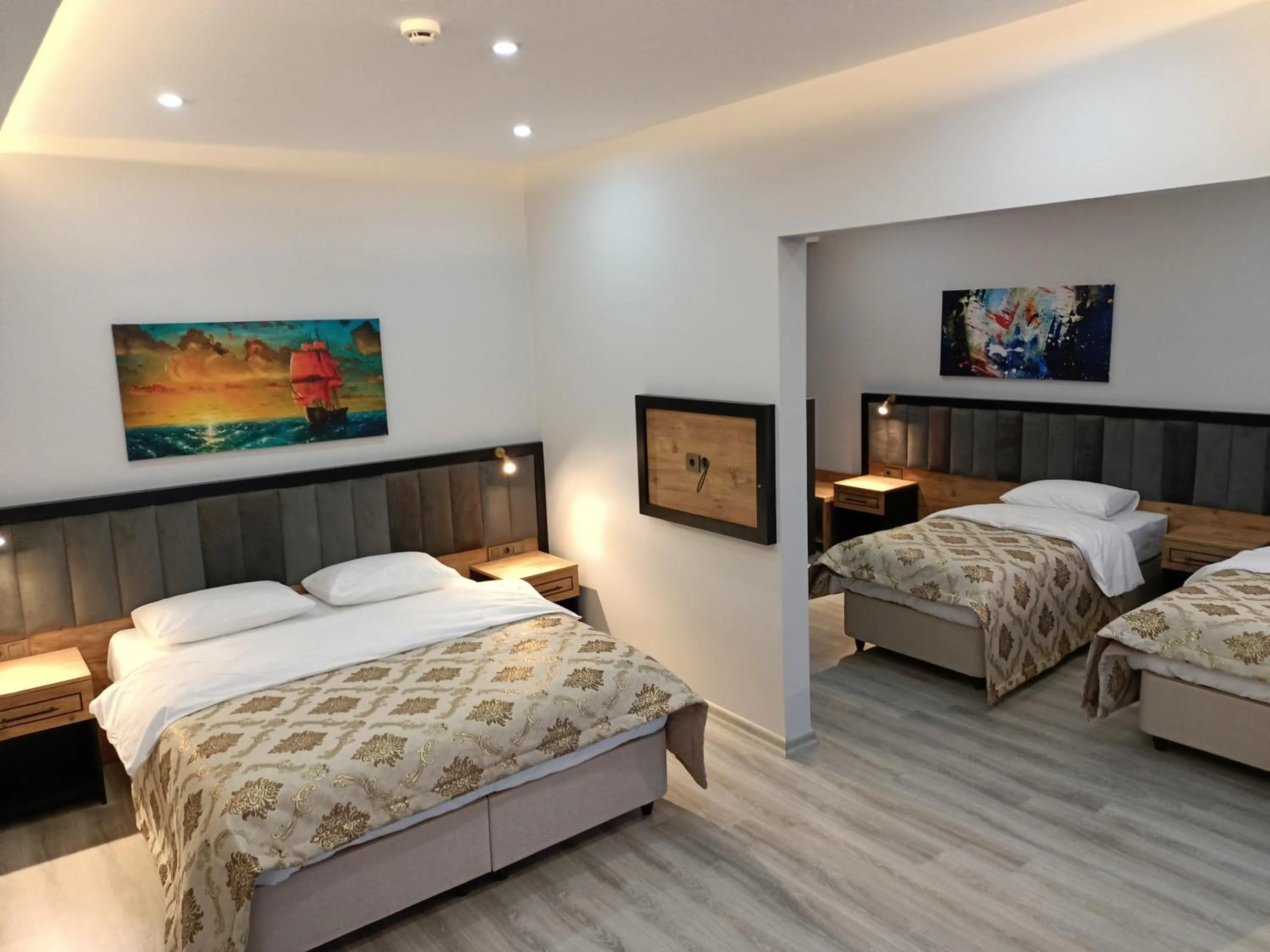 Bed in The Marine Hotel