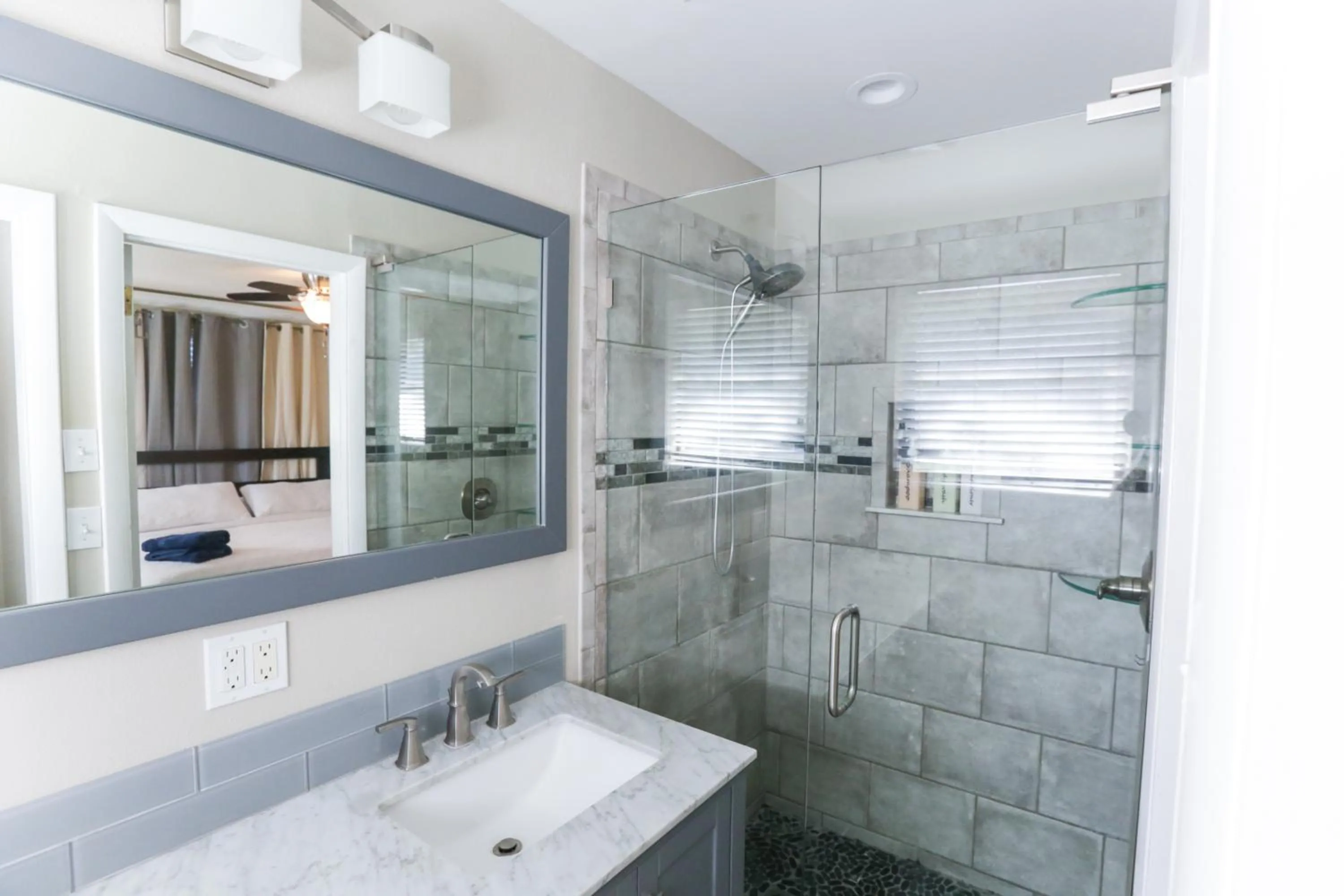 Bathroom in Pool & Hot Tub Home w Game Room! 1 Mile to Beach!