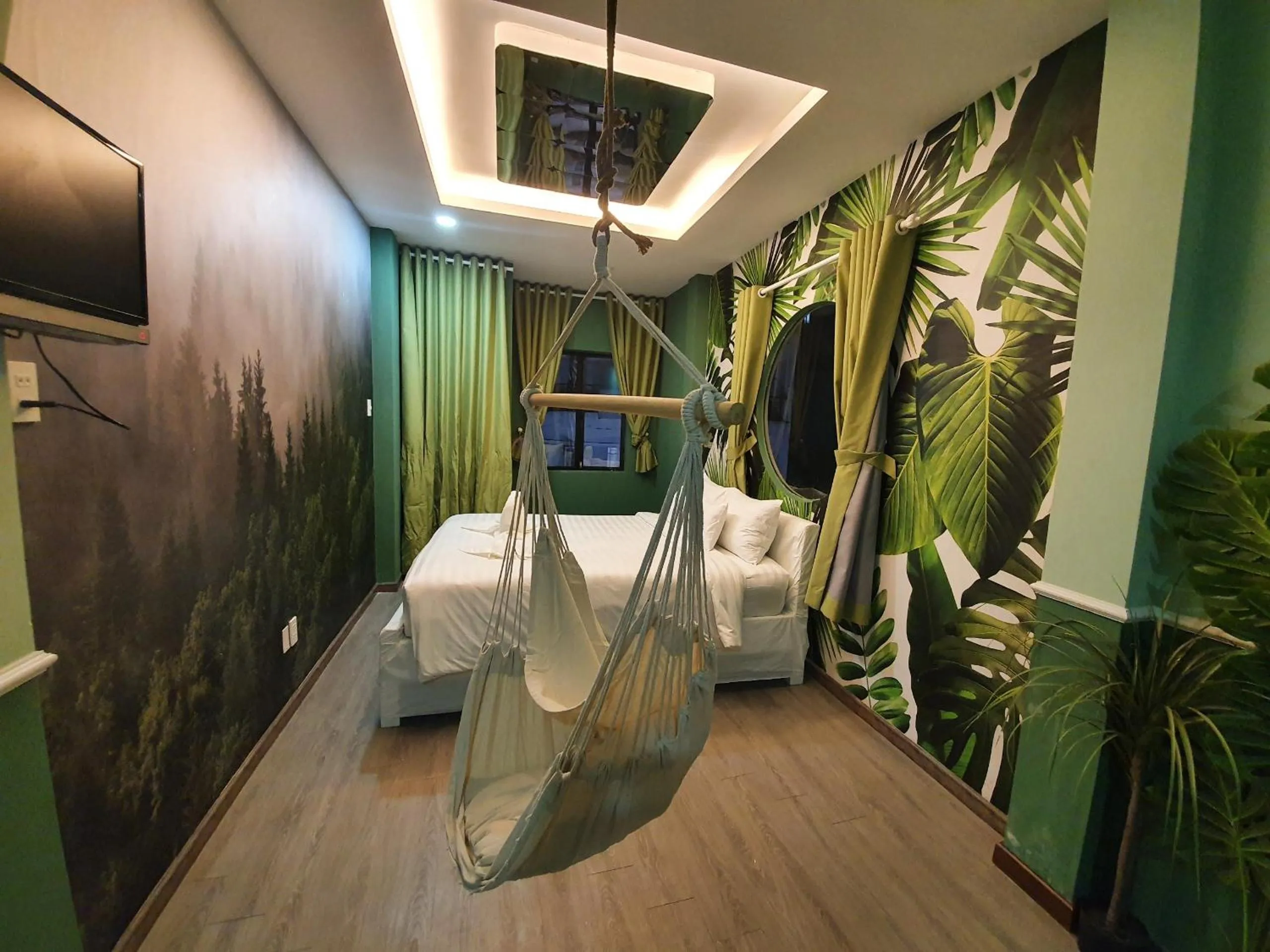 Bed in Language Exchange Hotel 3