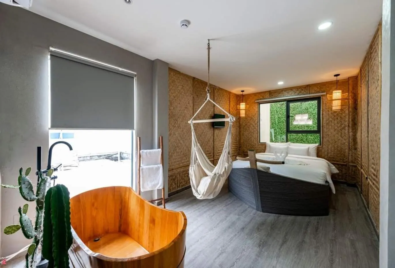 Bed in Language Exchange Hotel 3