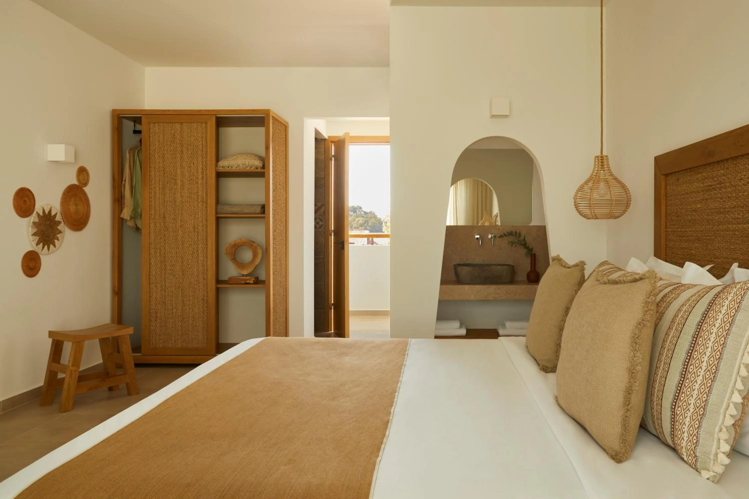 Bed in Absolute Kiotari Resort