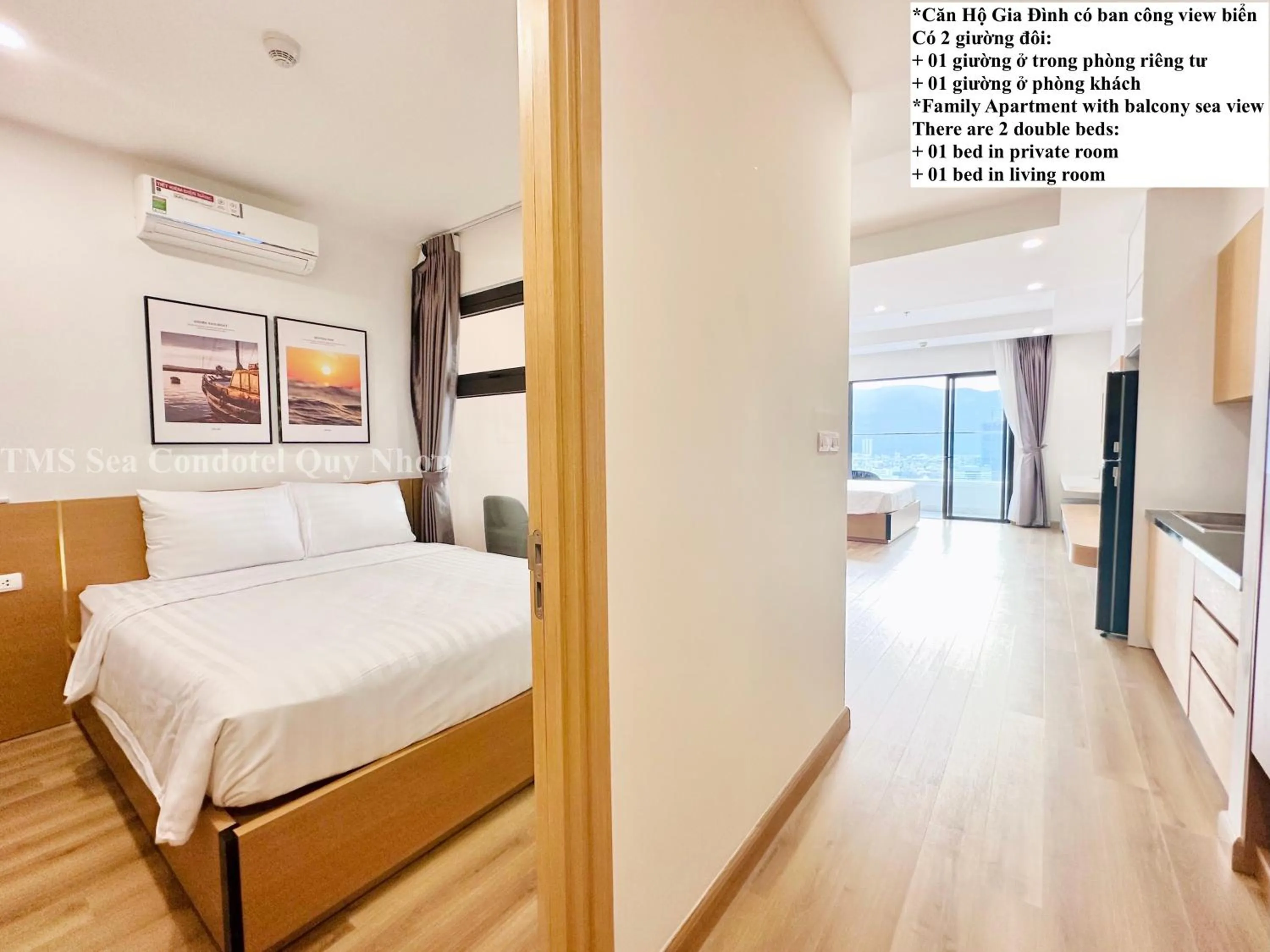 Photo of the whole room, Bed in TMS Quy Nhơn Sea View