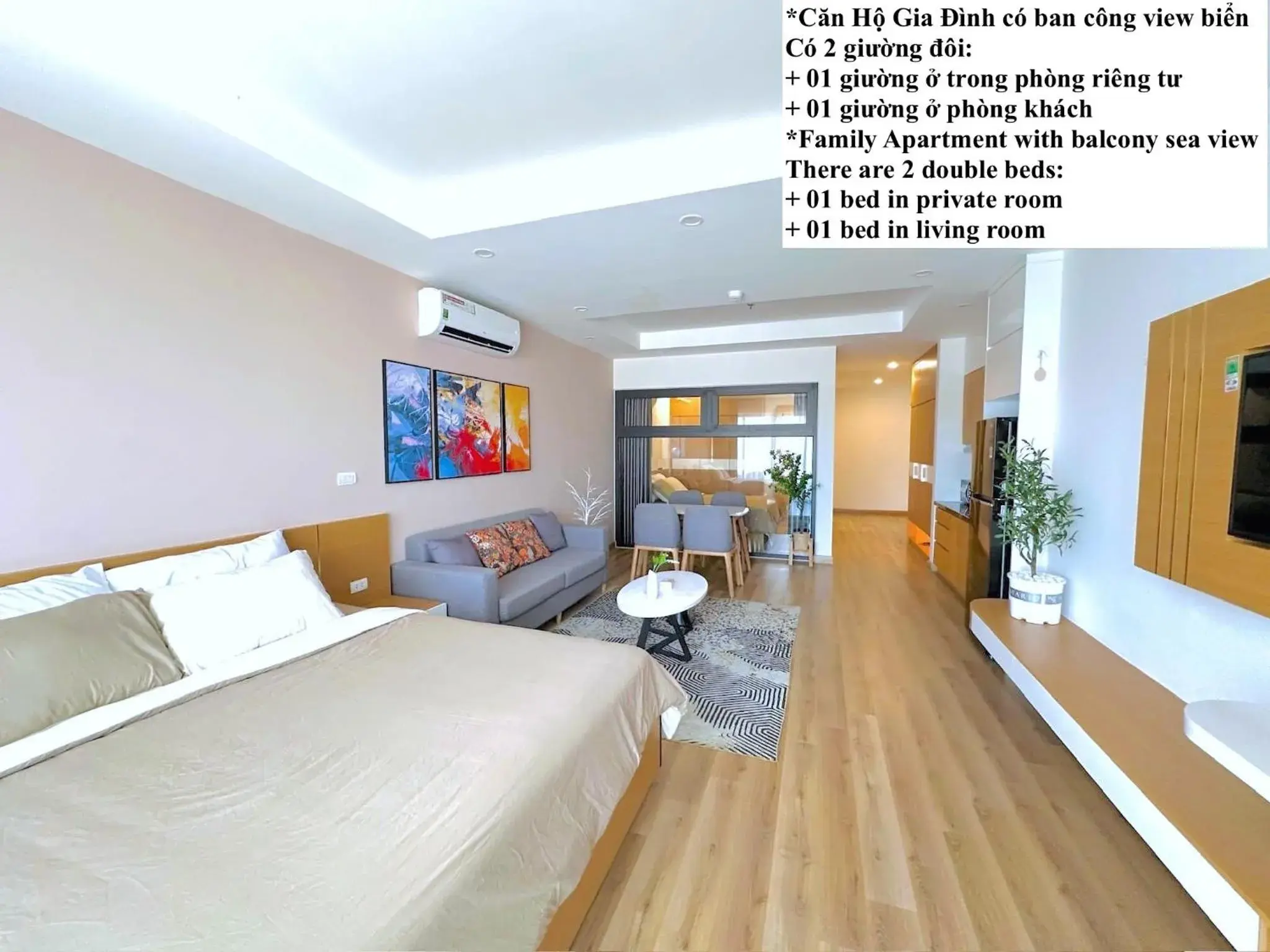 Family Room with Sea View in TMS Quy Nhơn Sea View Family Room with Sea View in TMS Quy Nhơn Sea View