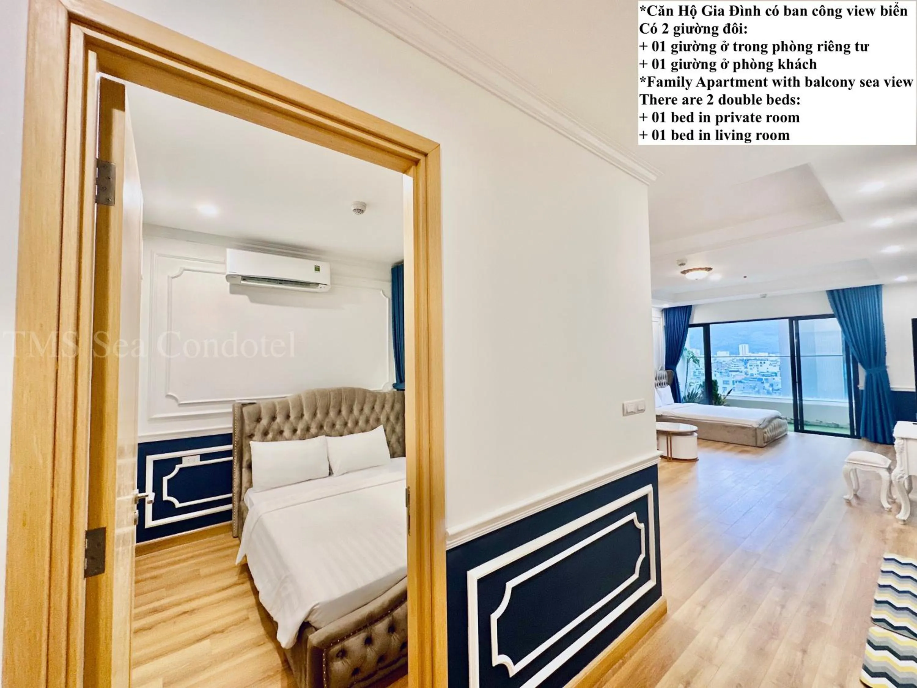 Dining area, Bed in TMS Quy Nhơn Sea View