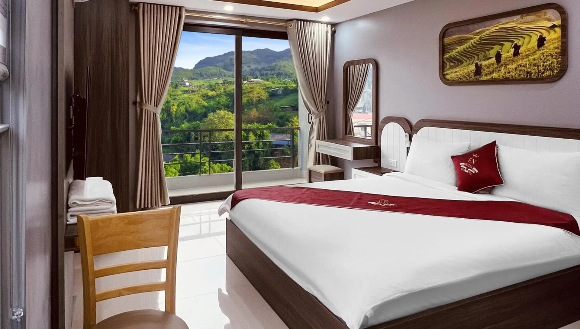 Bed in En Hotel Sapa