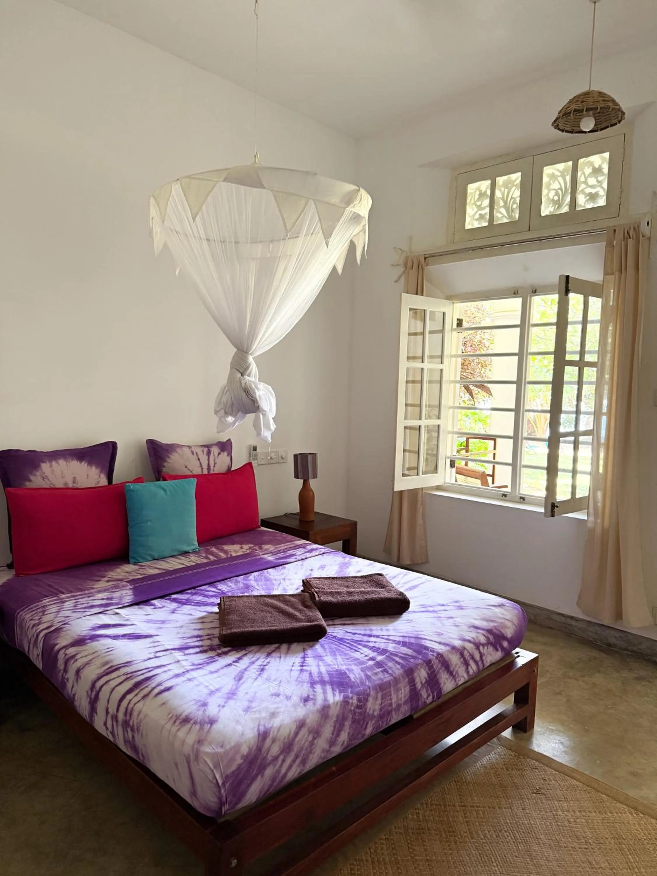 Bed in Palm villa Mirissa hotel&spa