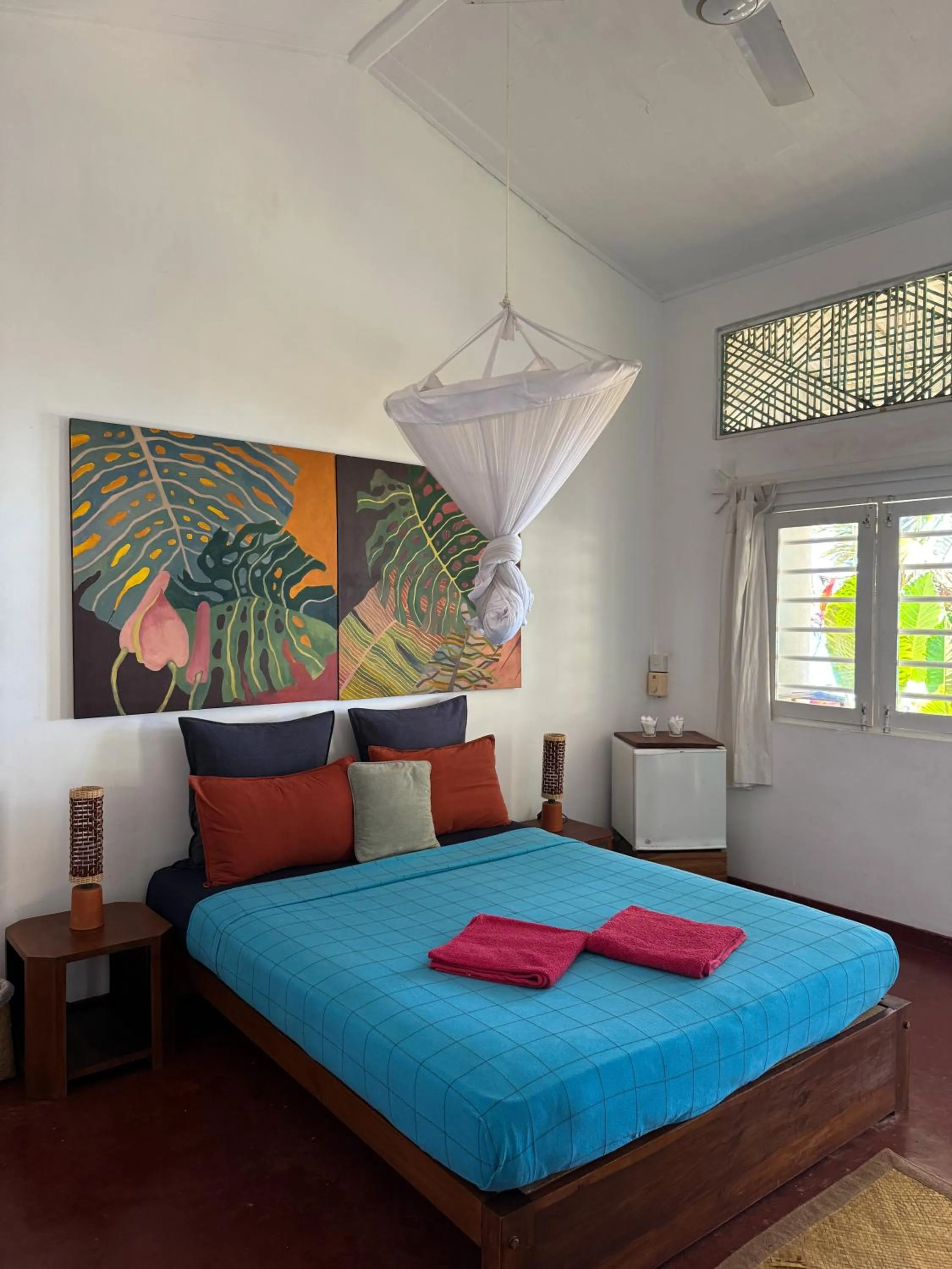 Bed in Palm villa Mirissa hotel&spa