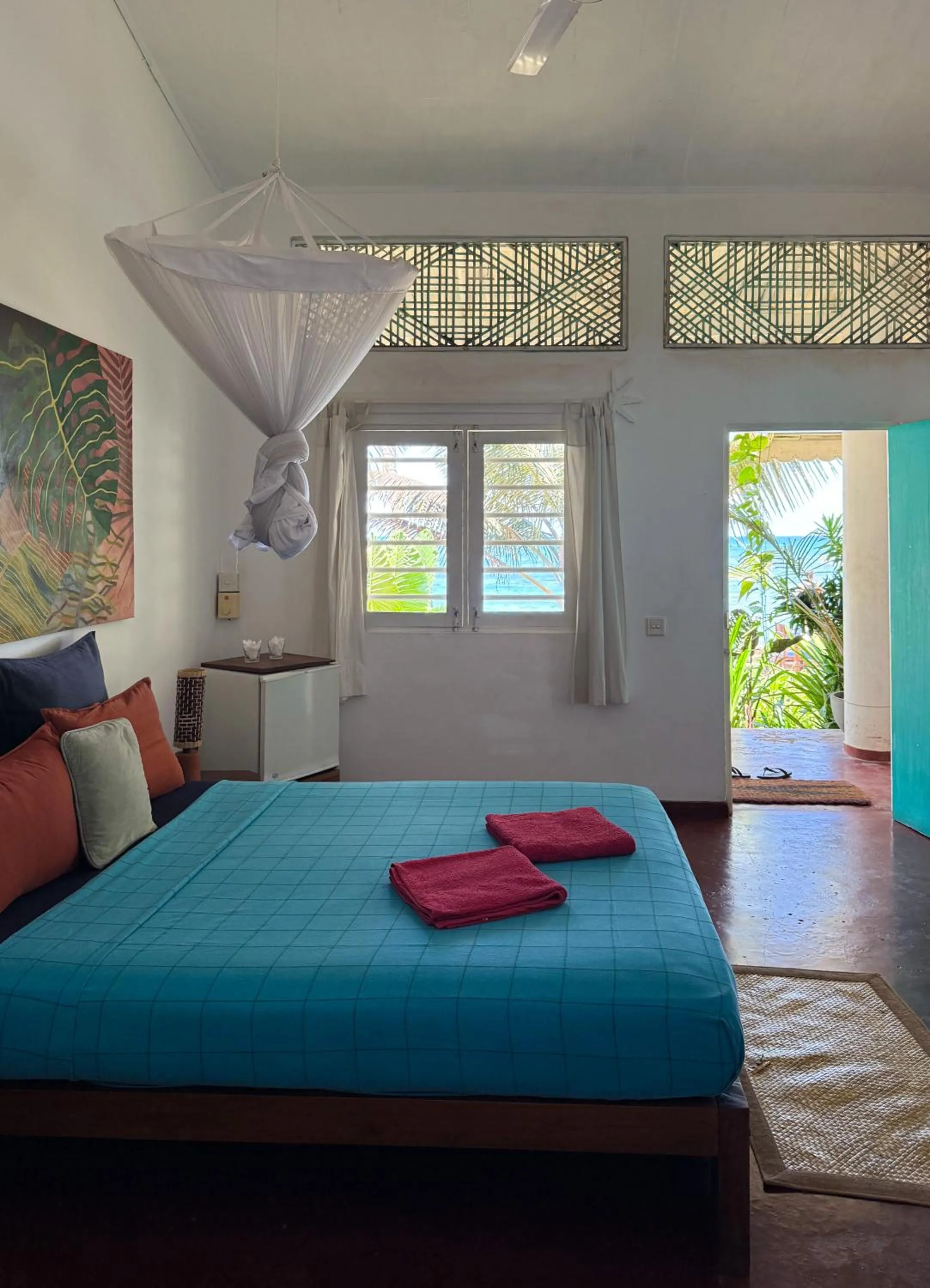 Bed in Palm villa Mirissa hotel&spa