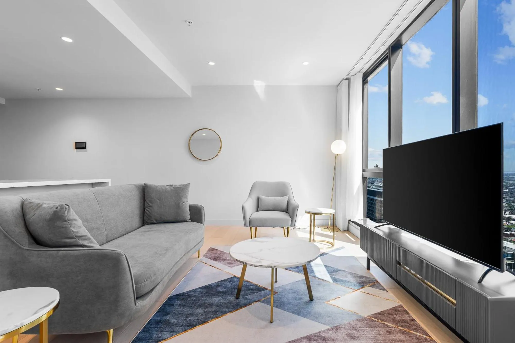 TV and multimedia in Paragon Apartments by CLLIX