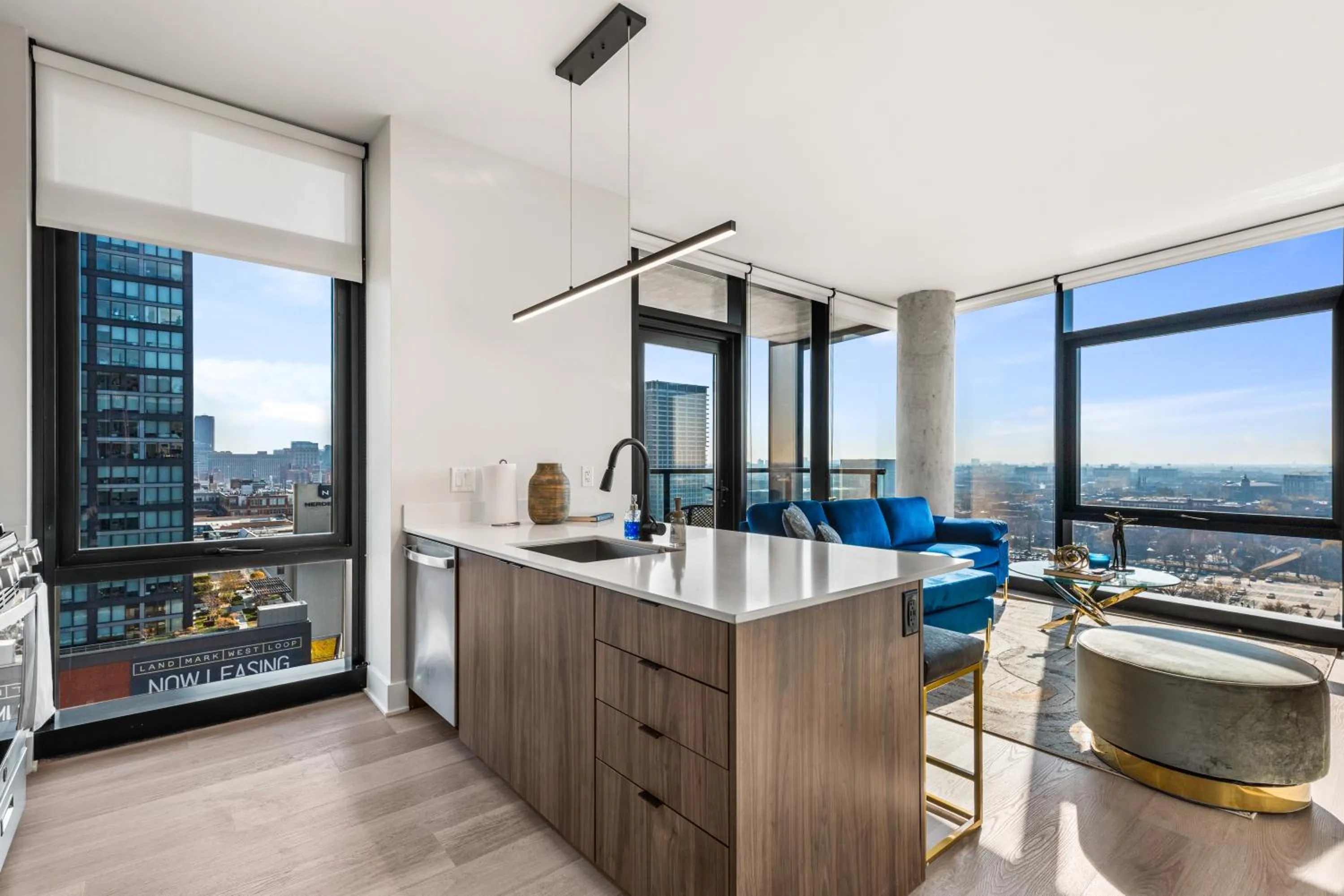 Living room in Avra Stylish Apartments Prime West Loop Location Near Union Park