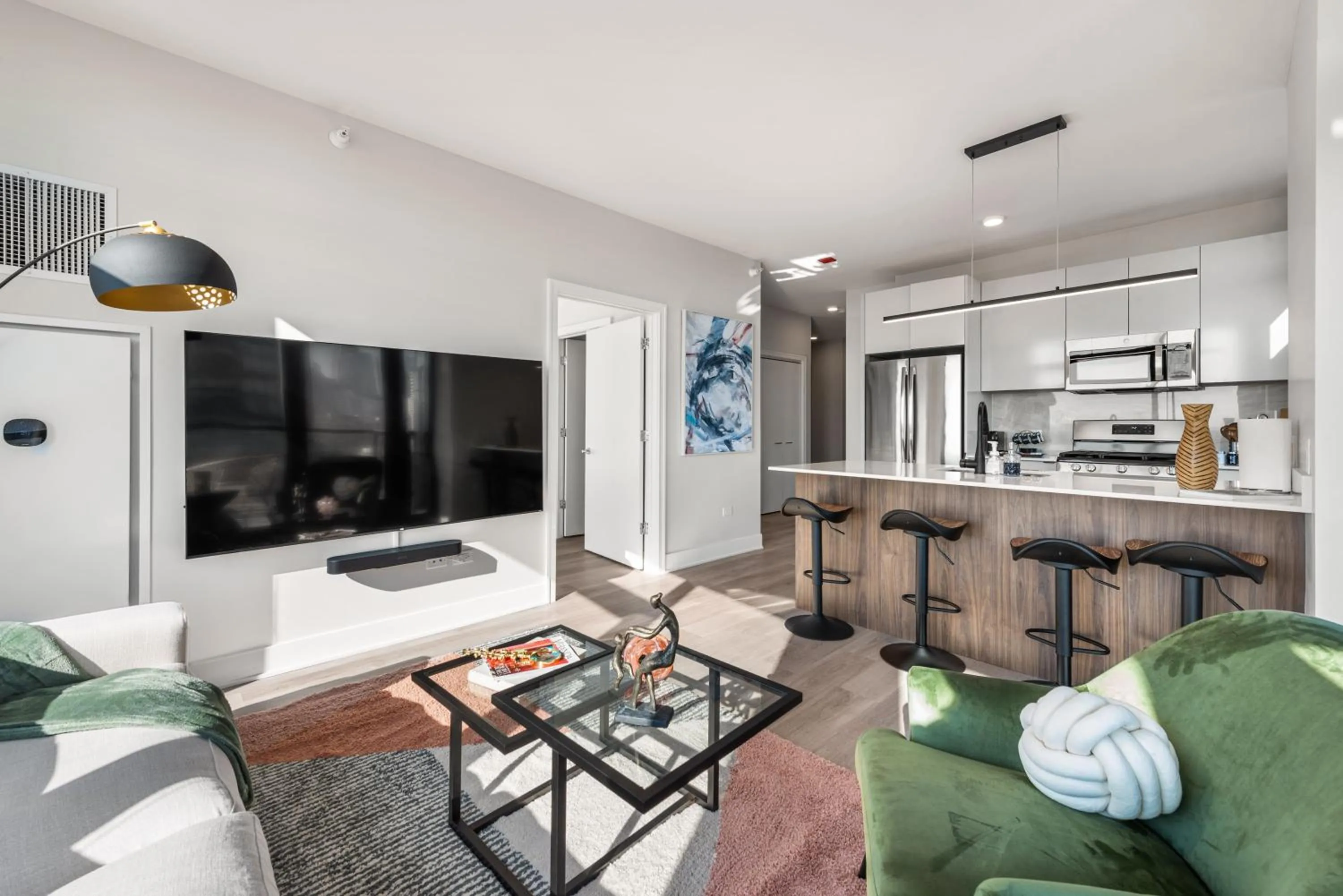 TV and multimedia in Avra Stylish Apartments Prime West Loop Location Near Union Park