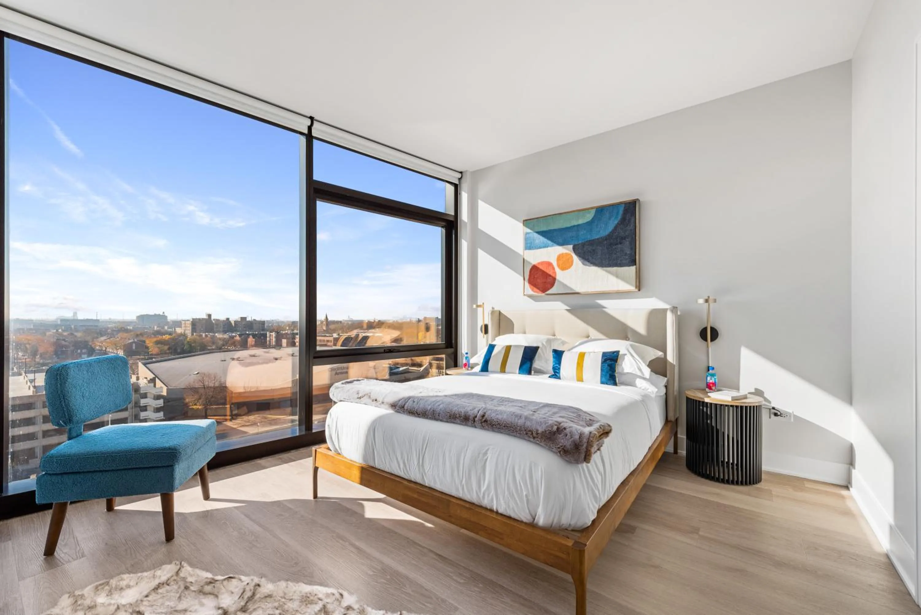 Bed in Avra Stylish Apartments Prime West Loop Location Near Union Park