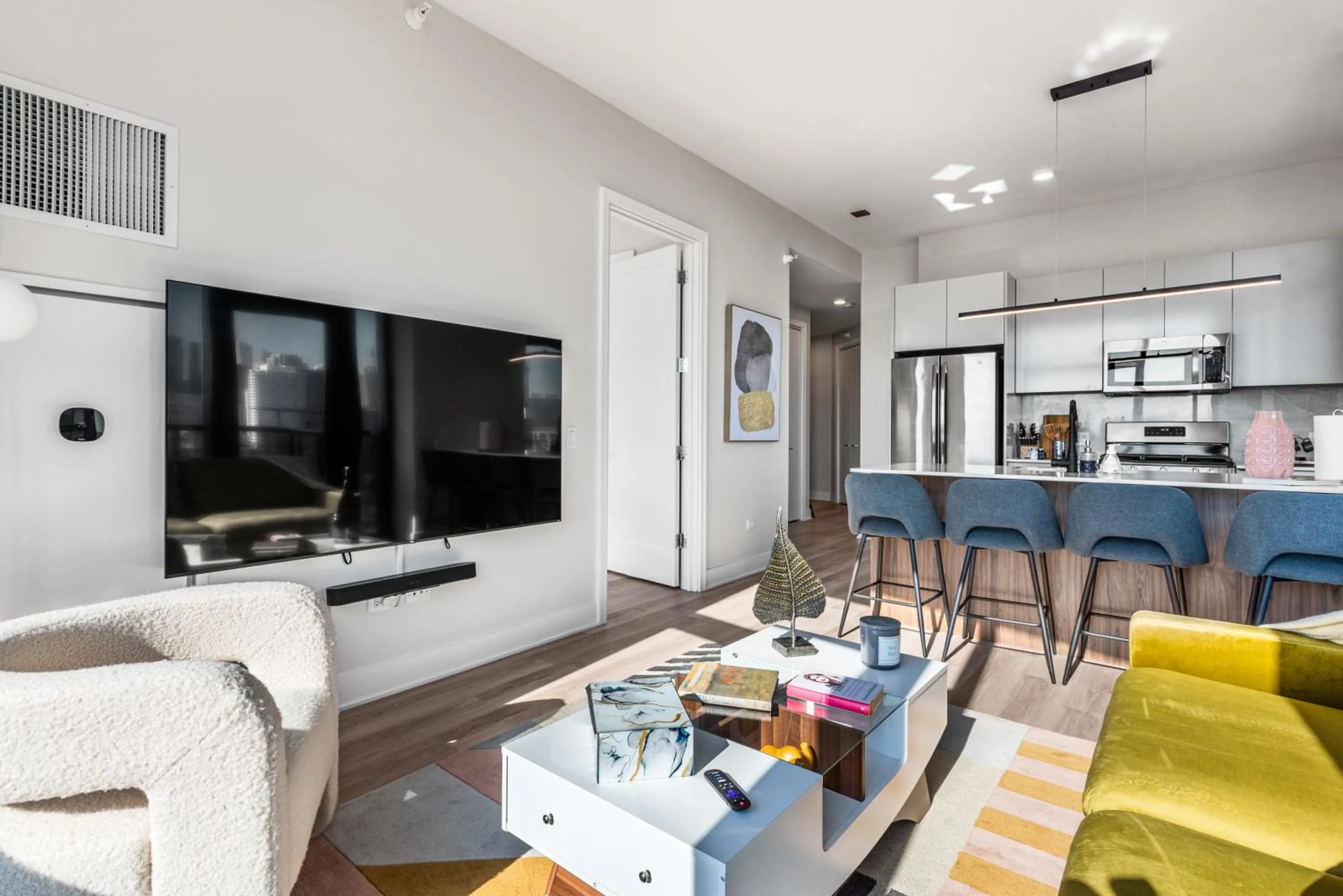 TV and multimedia in Avra Stylish Apartments Prime West Loop Location Near Union Park