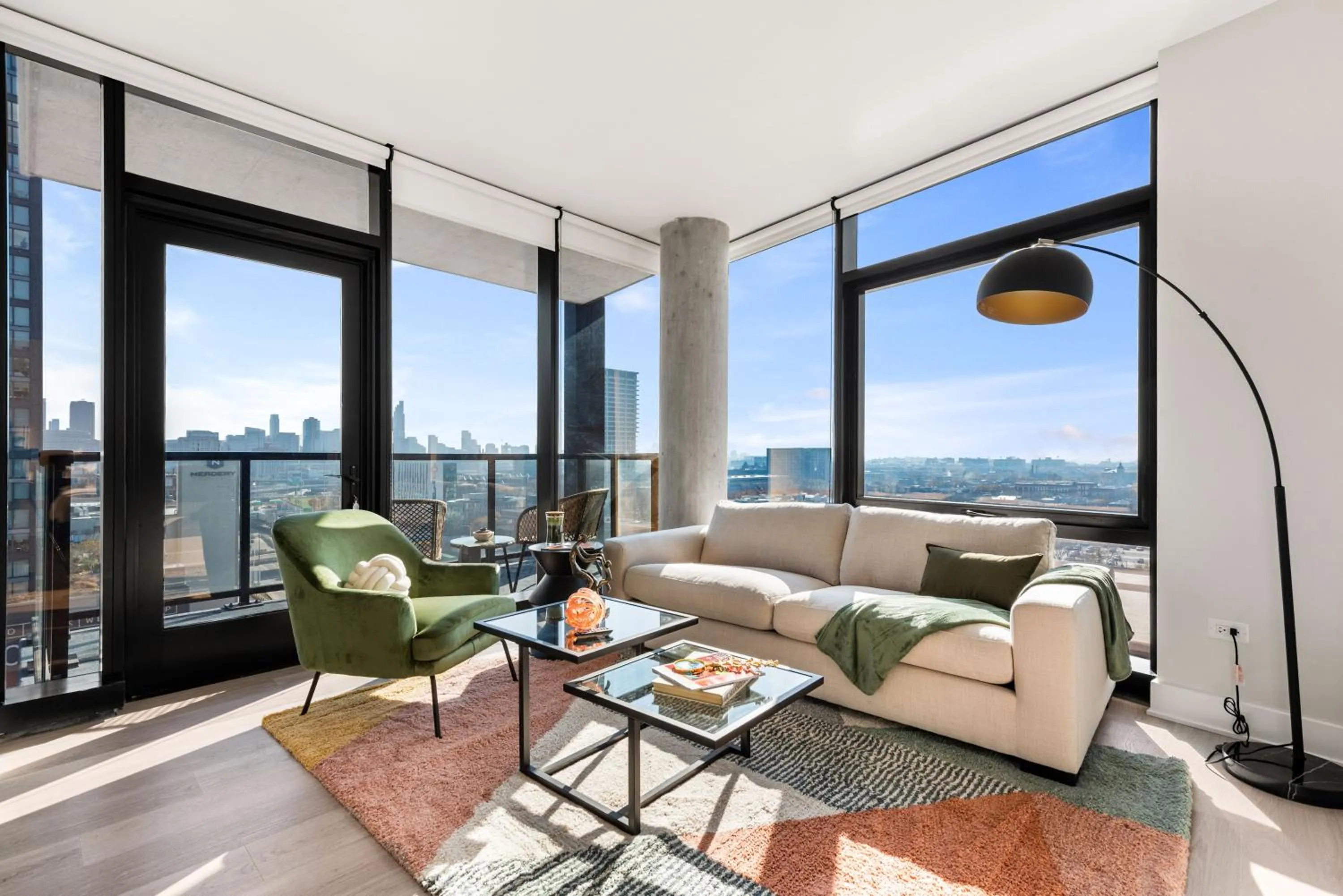 Living room in Avra Stylish Apartments Prime West Loop Location Near Union Park