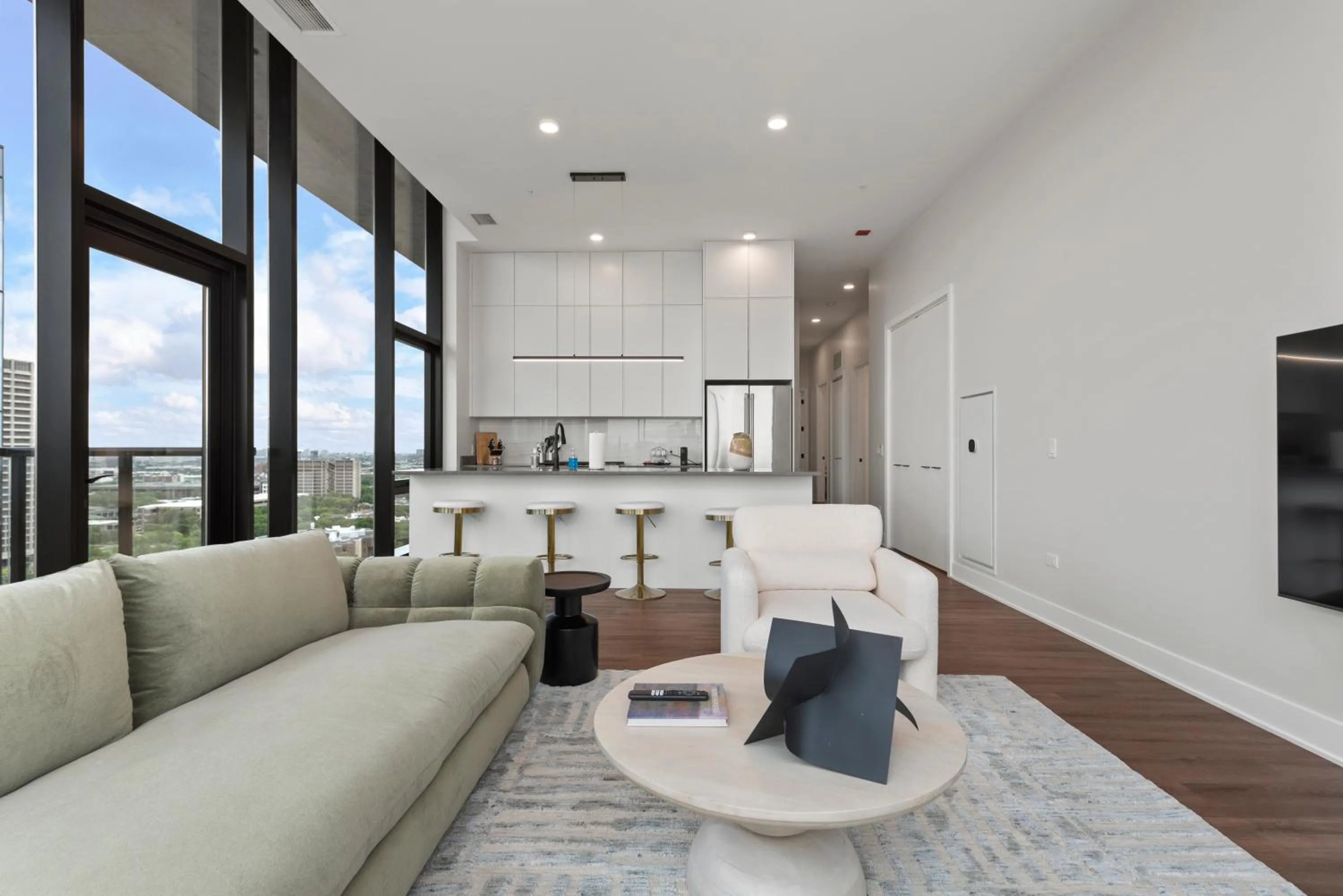 Living room in Avra Stylish Apartments Prime West Loop Location Near Union Park