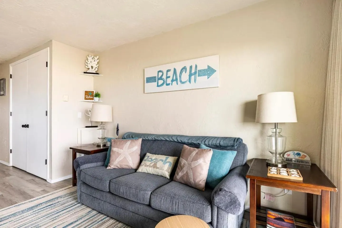 Living room in Sand Dollar Haven at Seaside Beach Club Unit 306