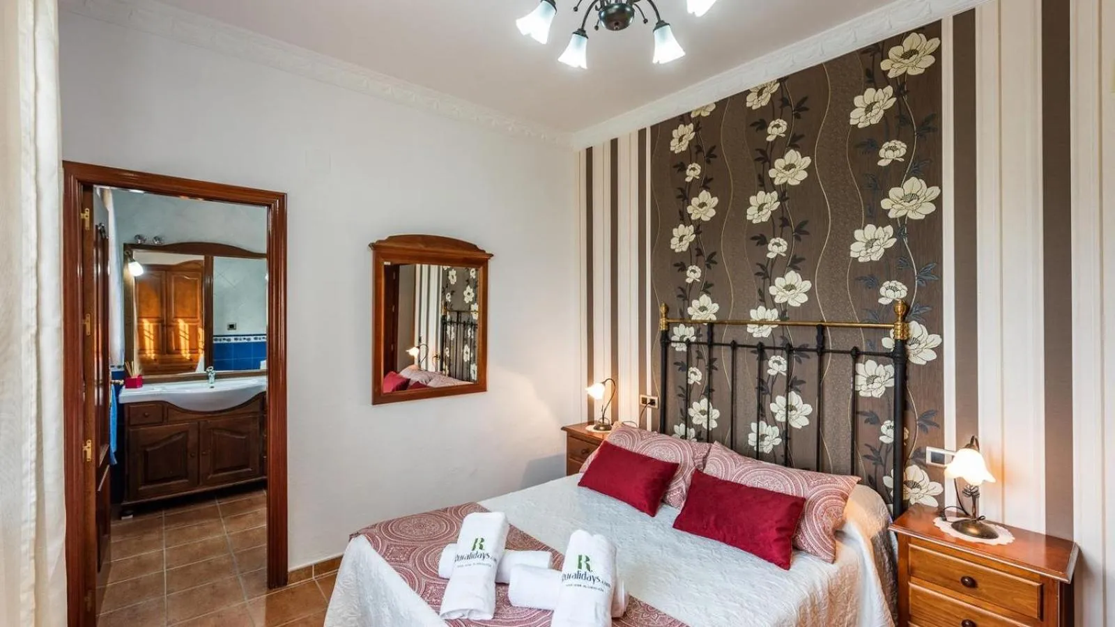 Bedroom, Bed in La Villa del Lago Iznájar by Ruralidays