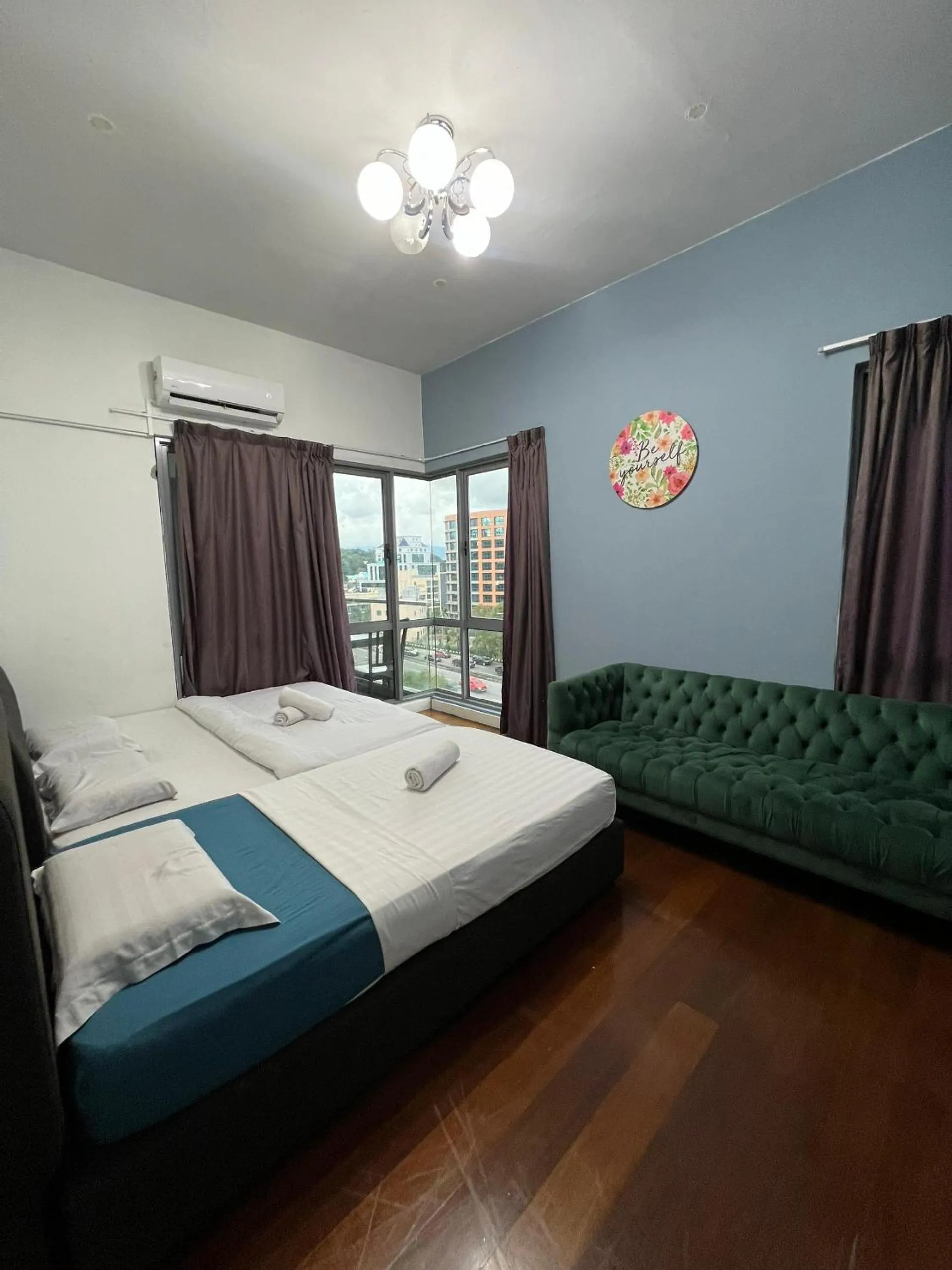 Bed in The Loft Imago Shopping Mall, City Centre in Kota Kinabalu