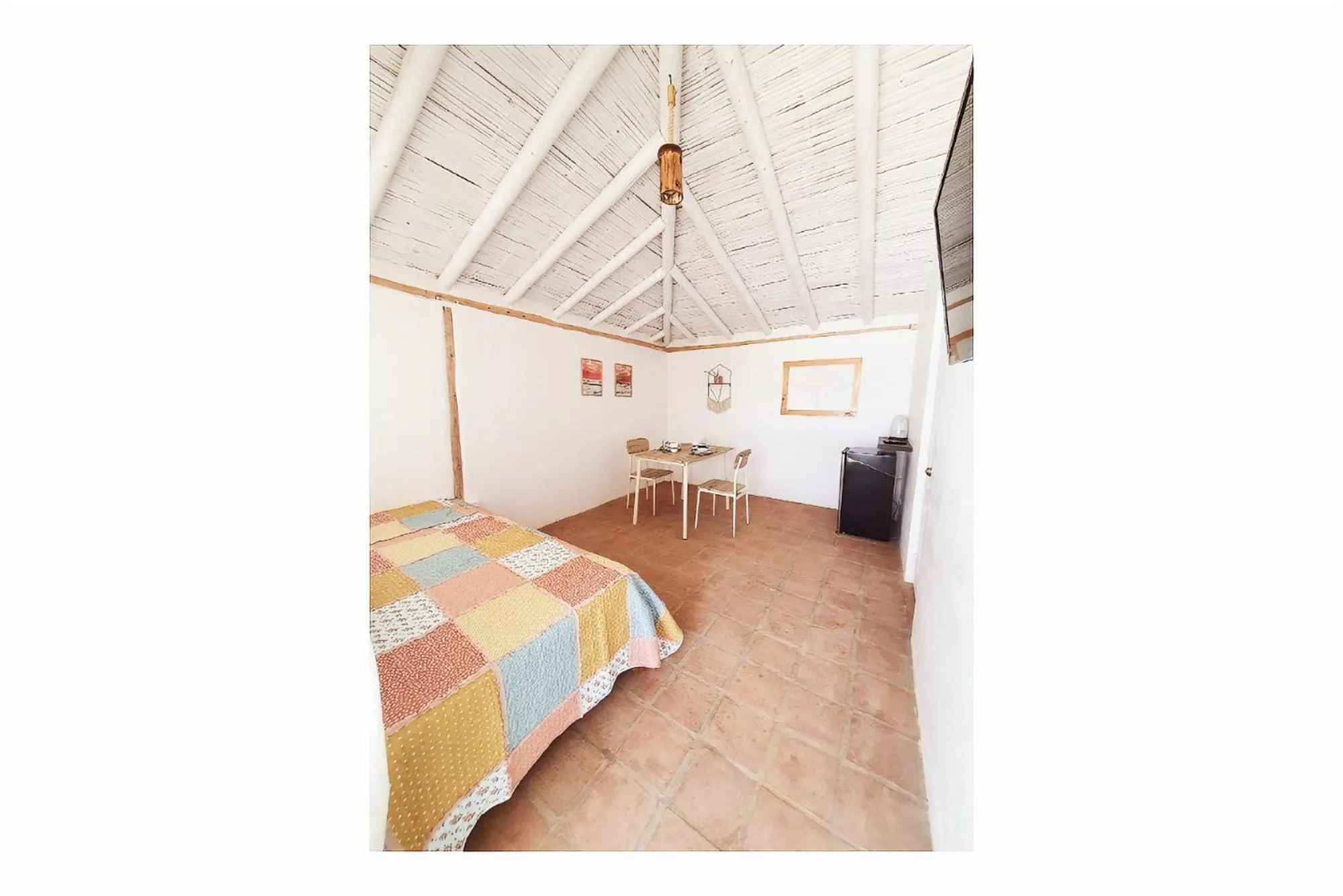 Living room, Bed in Oasis de Vichayito