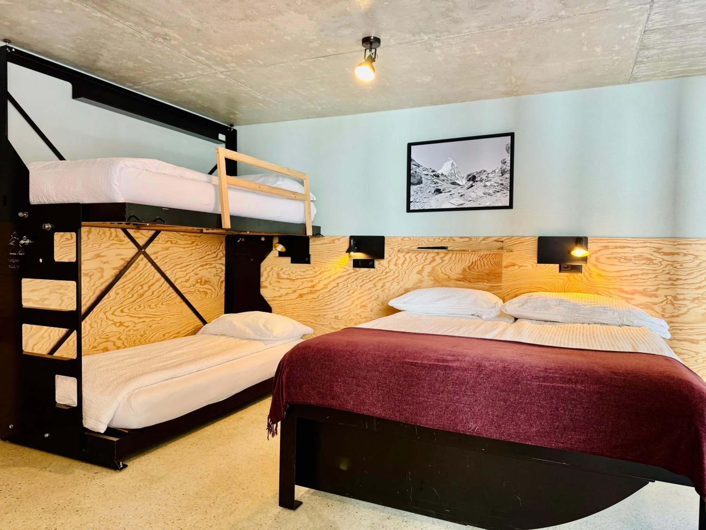 Bed in Peaky Riders Self Check-in Hotel