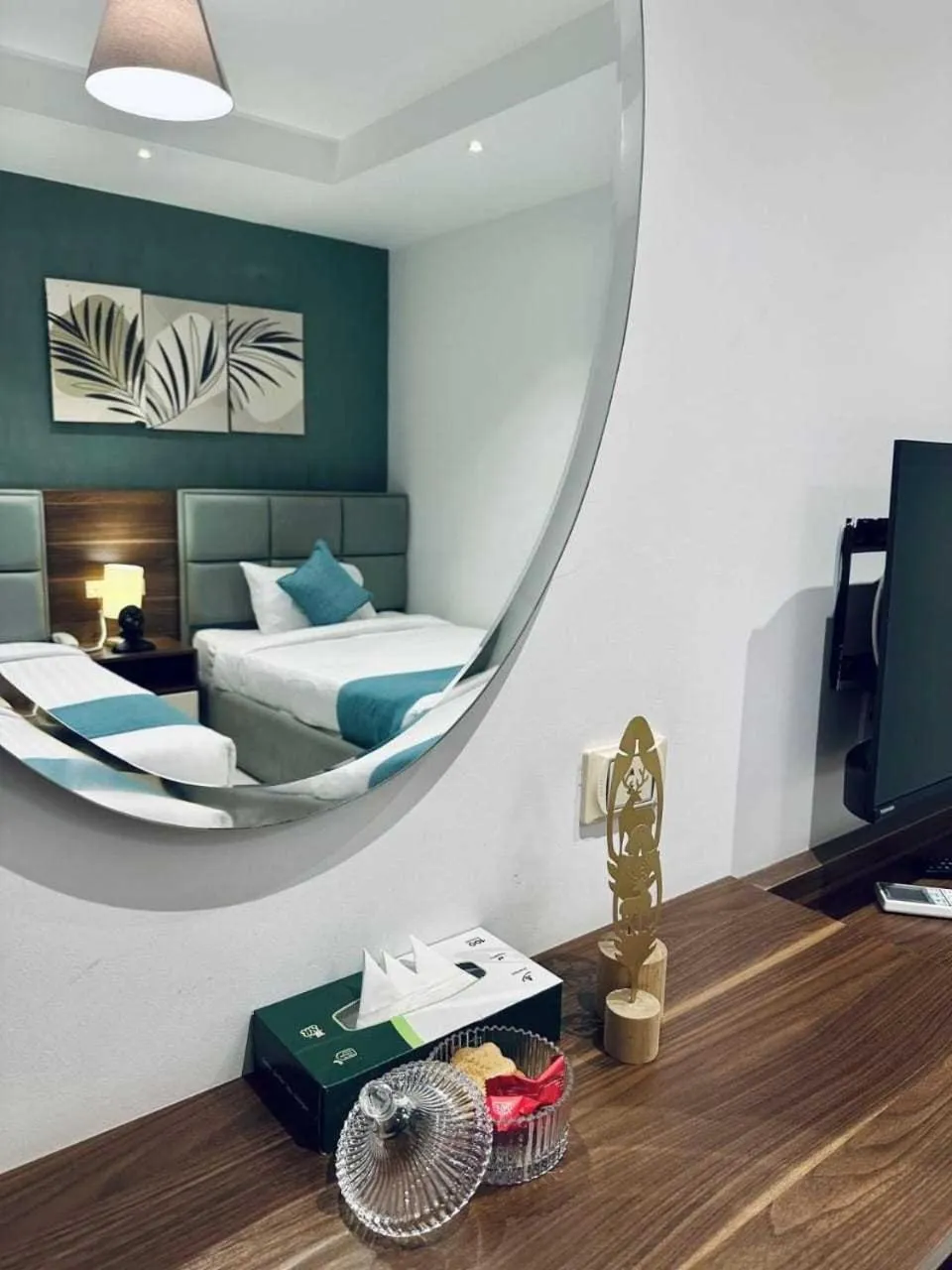 Bed in Jasmine Pyramids Hotel