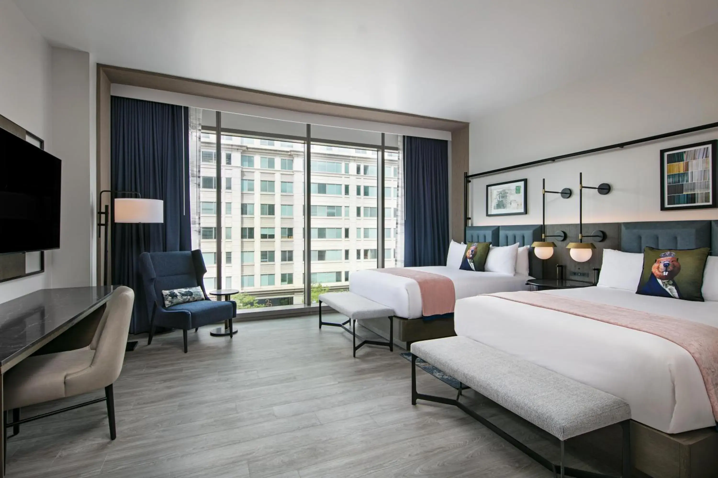 Two Queens with DC Landmark View in The Royal Sonesta Washington DC Capitol Hill Two Queens with DC Landmark View in The Royal Sonesta Washington DC Capitol Hill