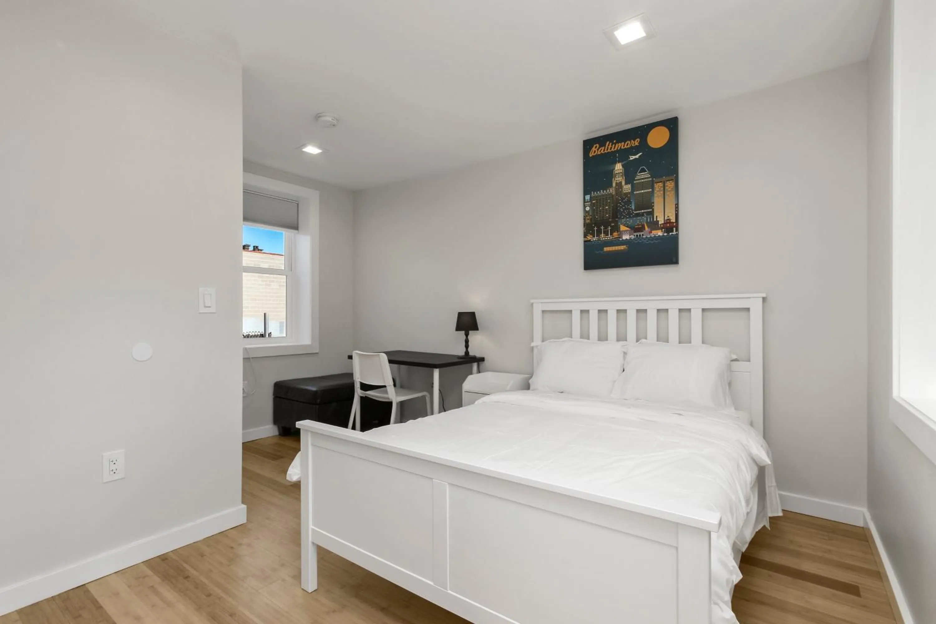 Bedroom in Cozy Ba Townhome Near Little Italy I Fells Point