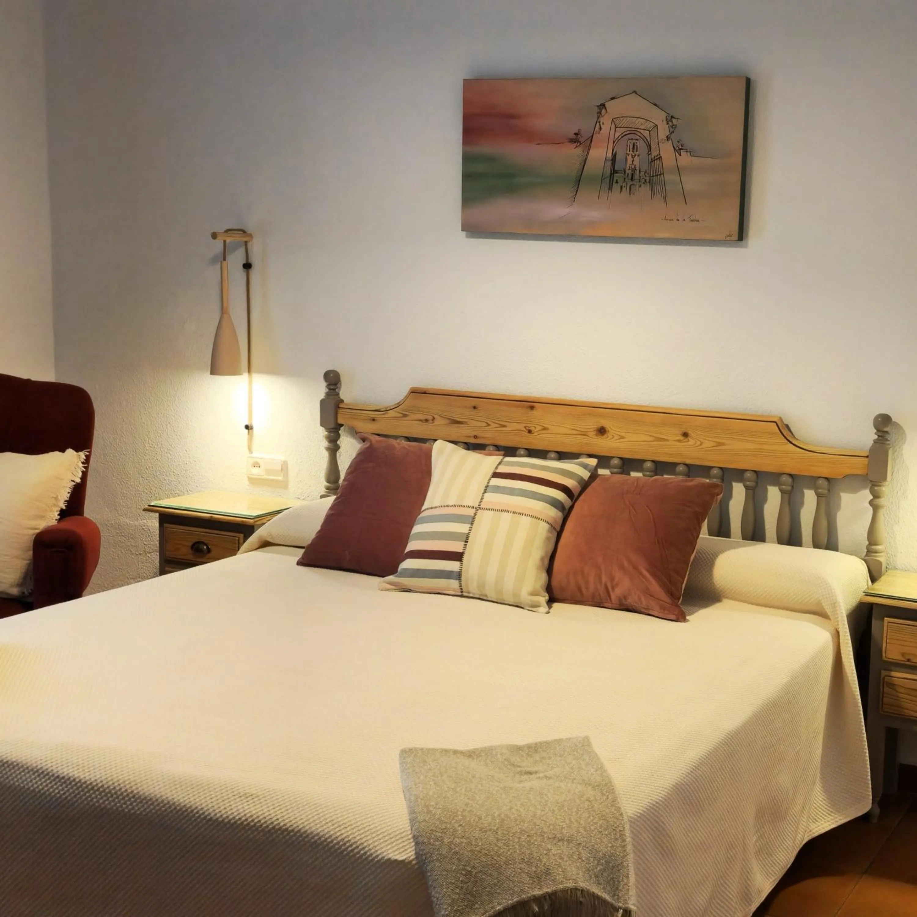 Bed in Hotel Los Olivos