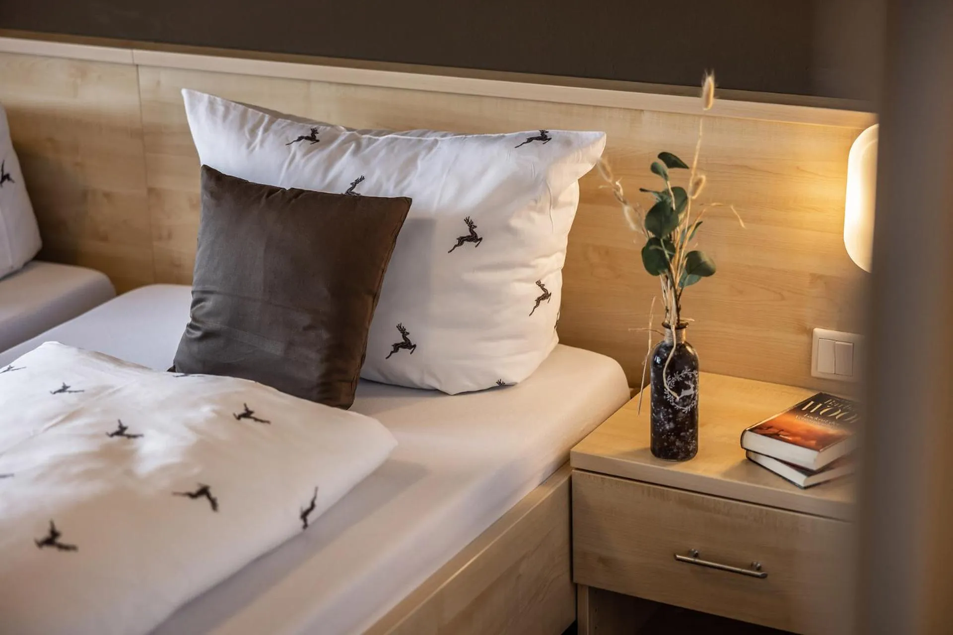 Bed in Brauereigasthof Hofmark