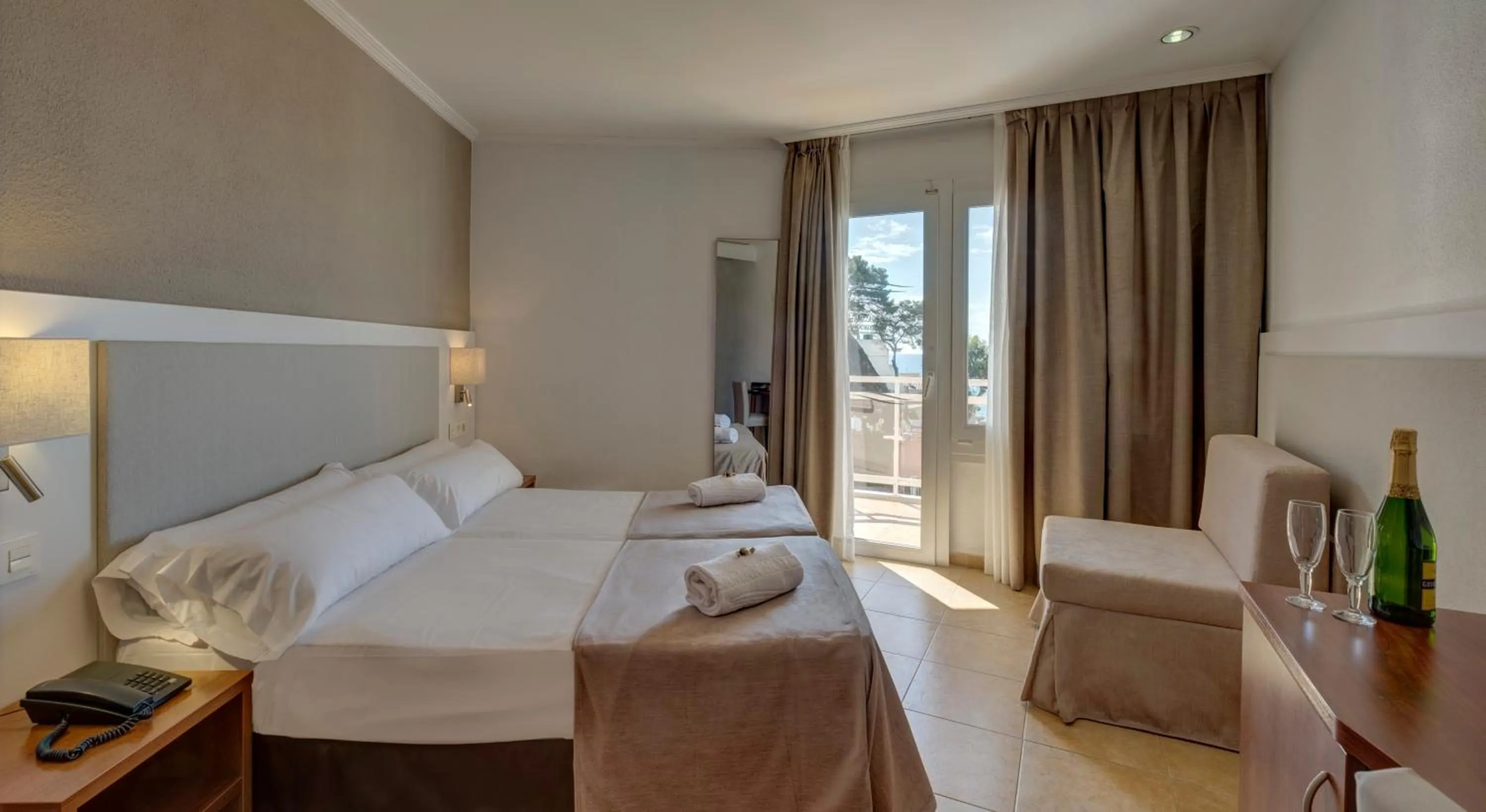 Bedroom, Bed in Rosamar & Spa 4*s