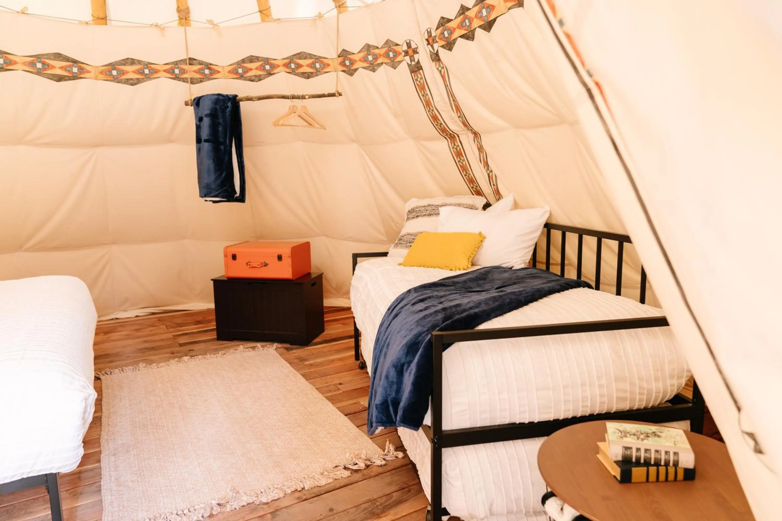 Bed in Starlight Retreat Yellowstone