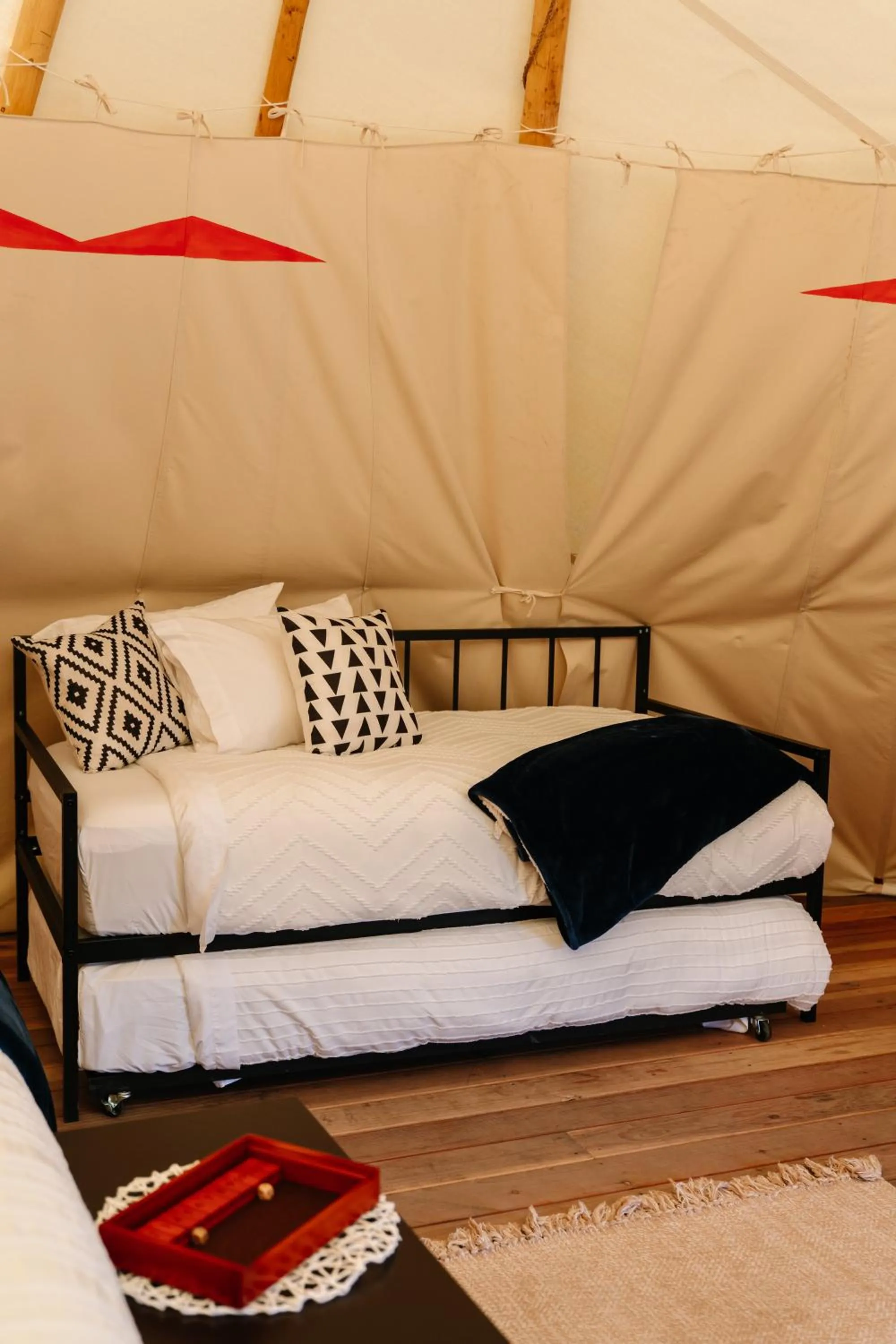 Bed in Starlight Retreat Yellowstone