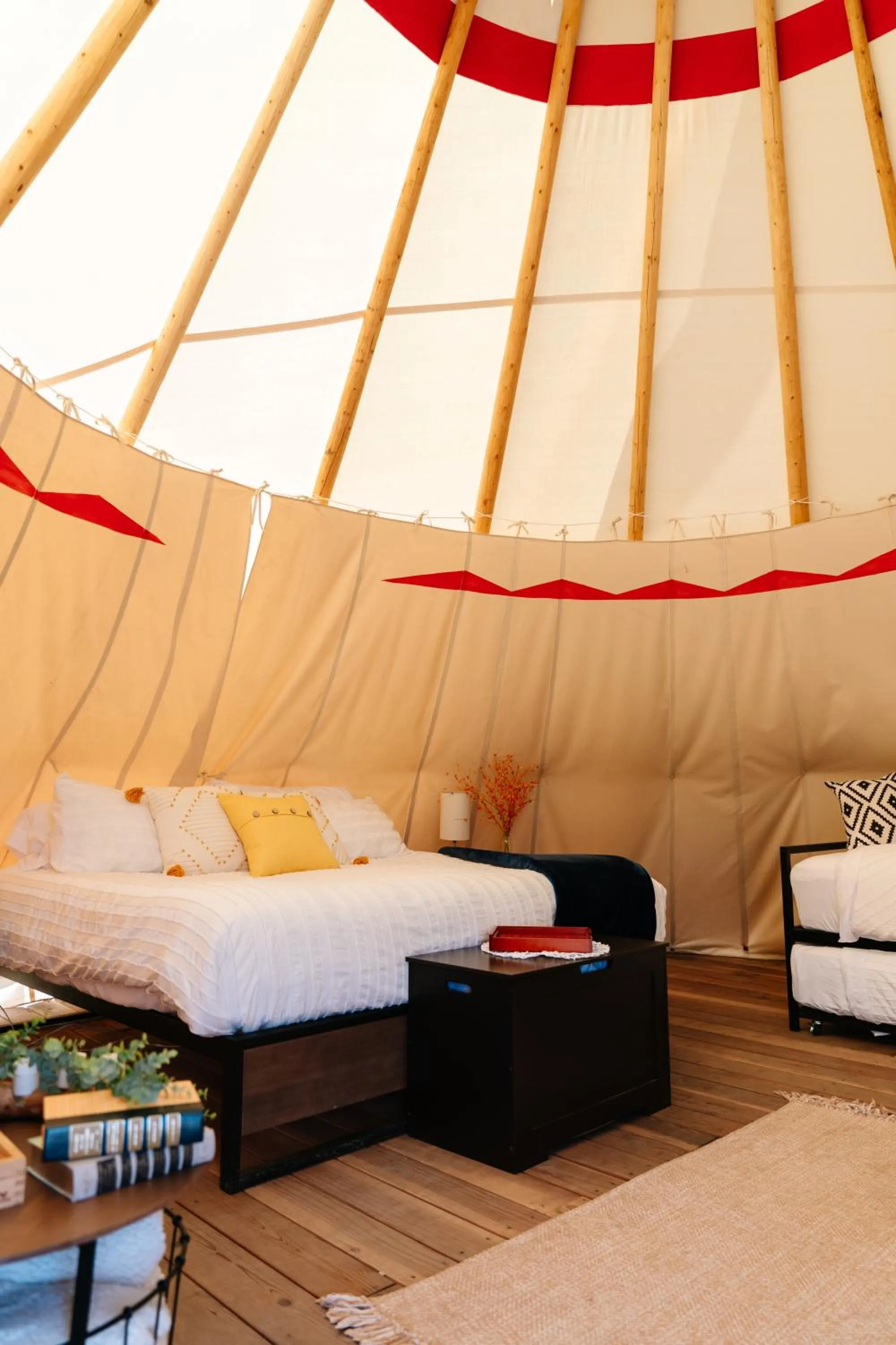 Bed in Starlight Retreat Yellowstone