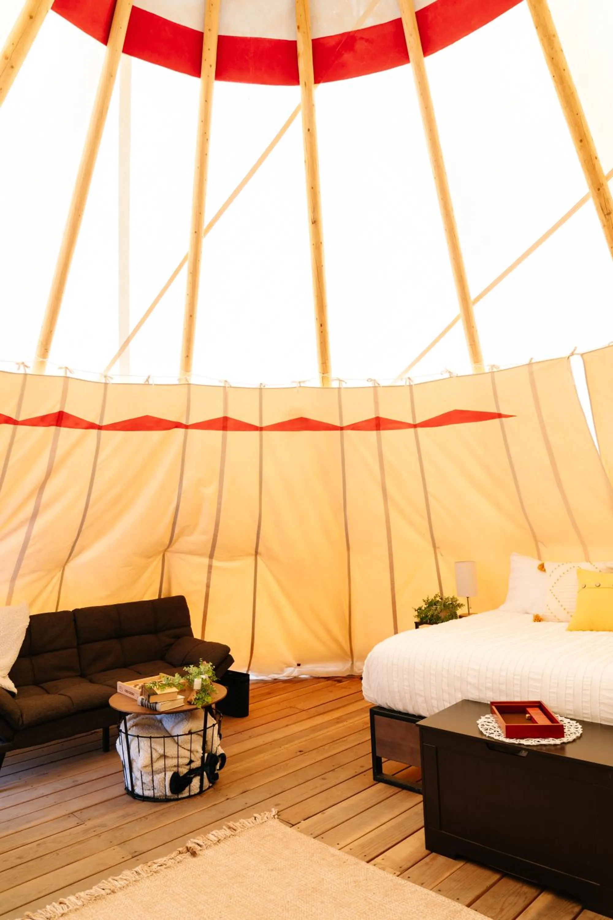 Bed in Starlight Retreat Yellowstone