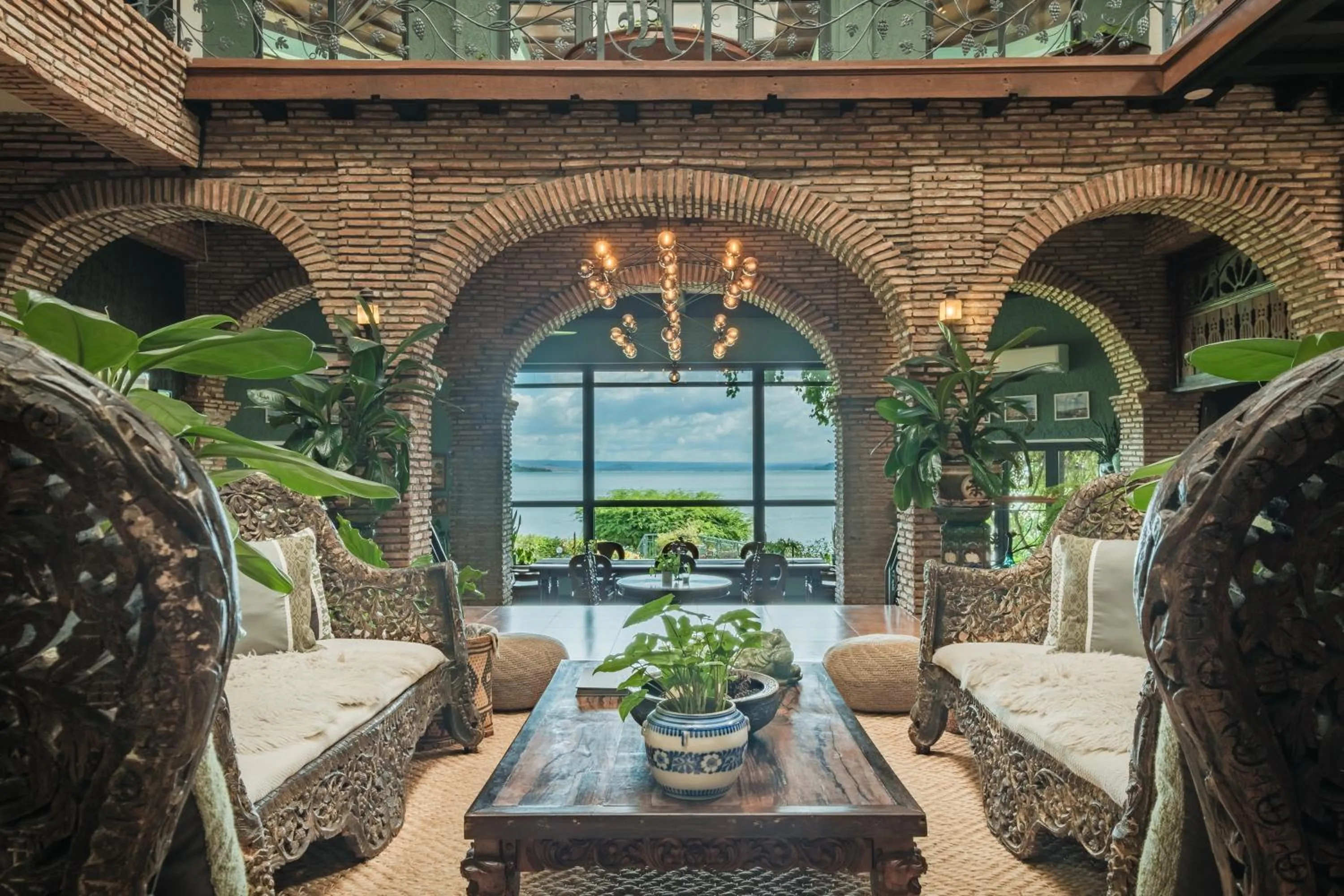Seating area in Nuuk Taal Lake